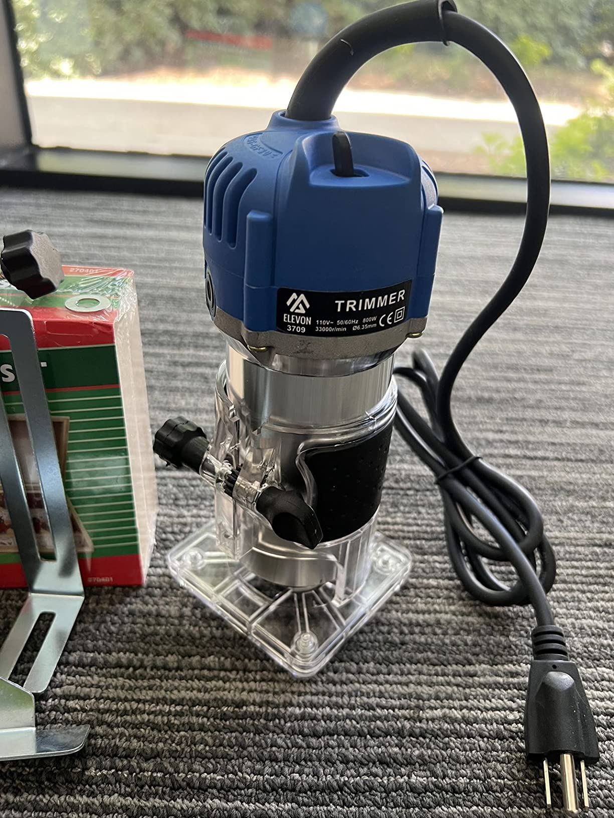 Elevon Wood Router, Laminate Milling Engraving Hand Machine Joiner Tool Electric Trimmer, 800W 110V Compact Palm Router, Woodworking Tools for Woodworking, Edge Guide and Roller Guide, 11 pcs customer photo 1