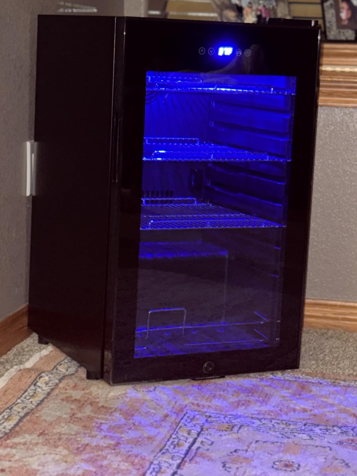 Wine Fridge Freestanding,173 Bottles 24 Inch Wine Cooler Refrigerator, Tall Wine Fridge with Compressor Low Noise Fast Cooling, Wine Cellar with Upgraded Door Handle Sliding Rail Shelves, Black customer photo 2