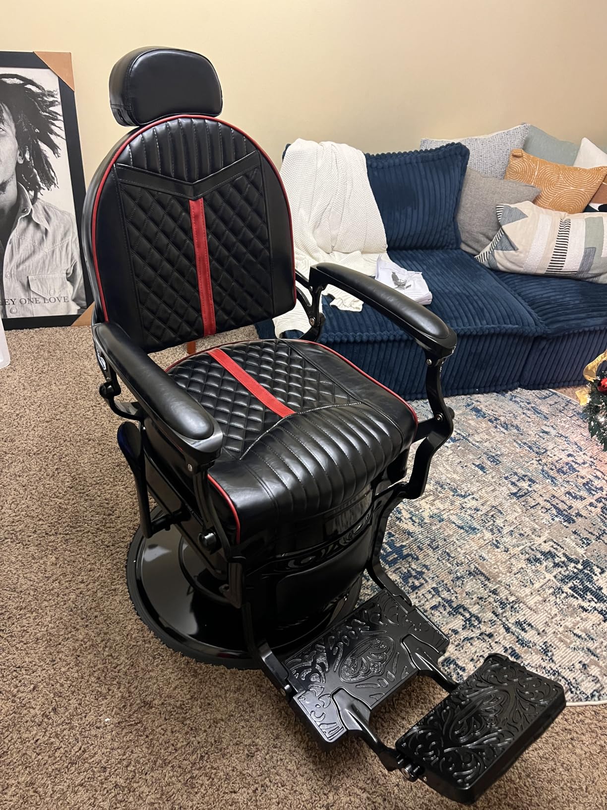 BarberPub Heavy Duty Metal Vintage Barber Chair All Purpose Professional Hydraulic Reclining Salon Beauty Spa Chair customer photo 1
