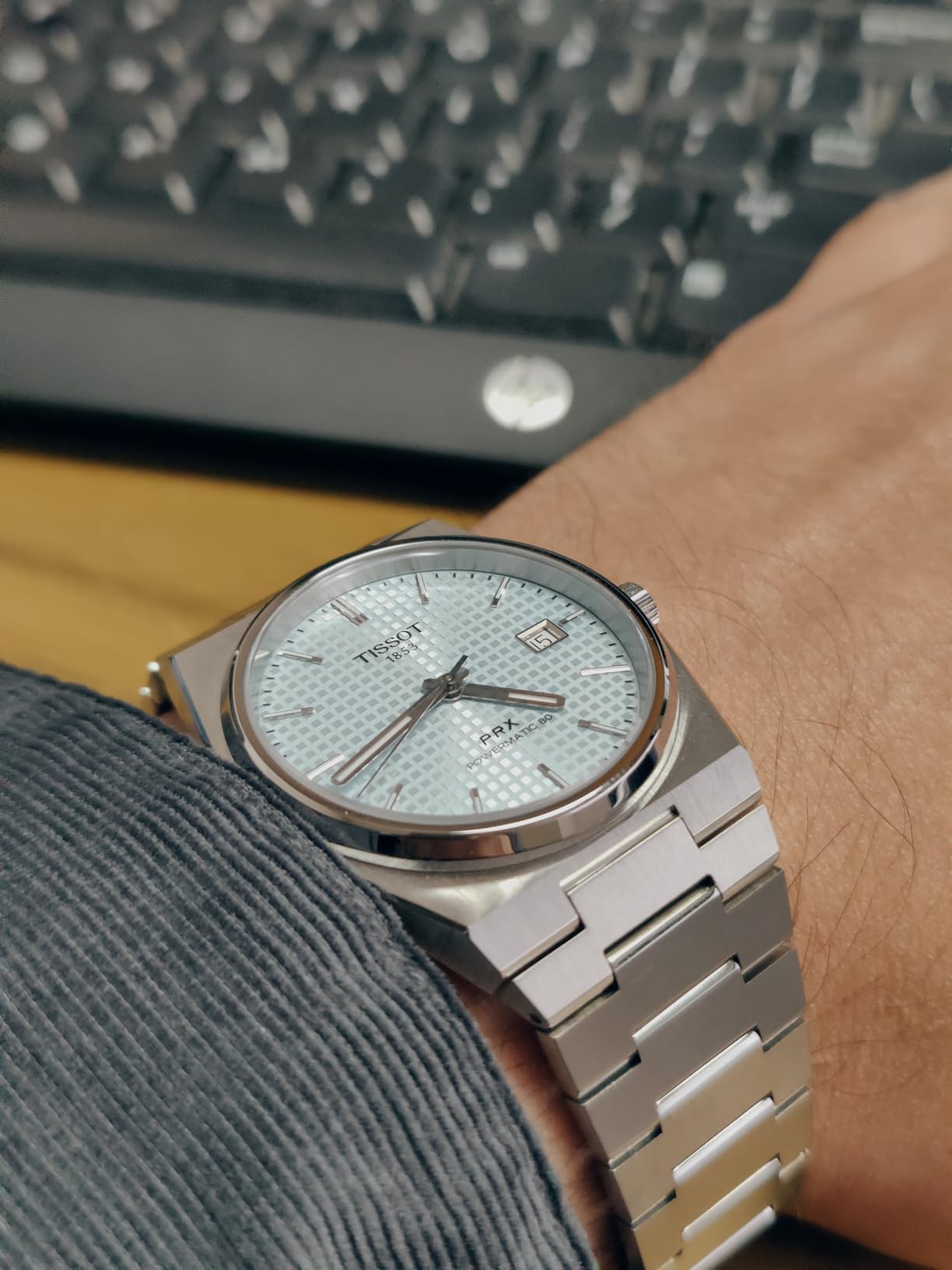 PRX Powermatic 80 316L Stainless Steel case, Swiss Automatic Watch for Men & Women, Ice Blue Dial, Stainless Steel, (T1374071135100) customer photo 2