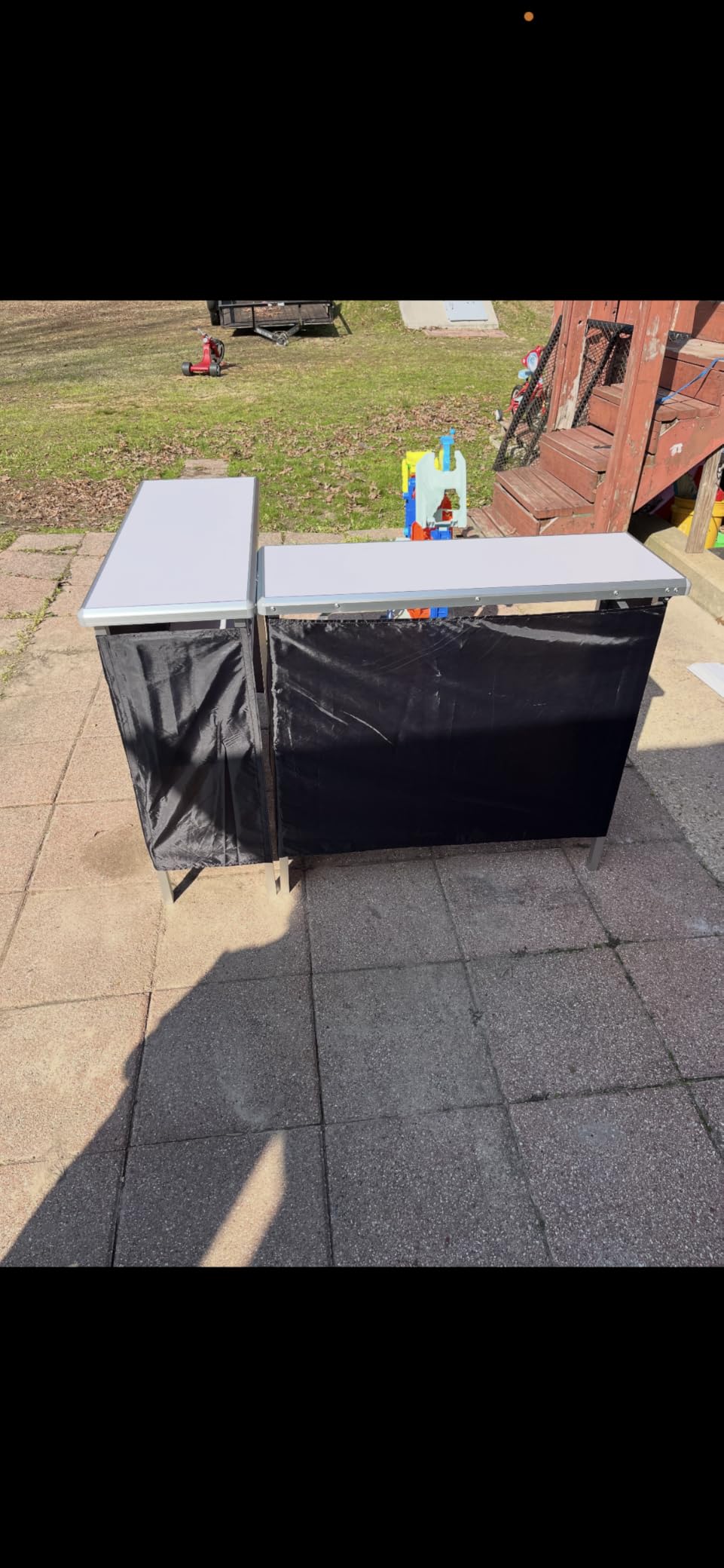 GoBar Portable Double Bar Table Set - Mobile Bartender Station for Events - Includes Carrying Case - Standard or LED customer photo 1