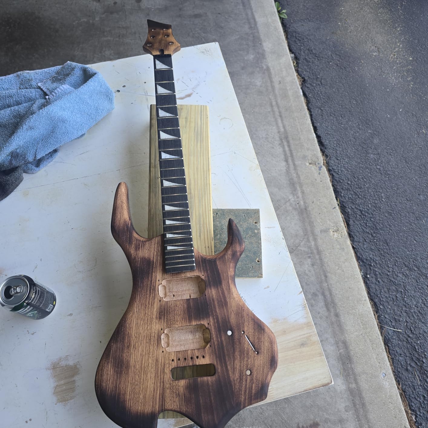 Ktaxon DIY Guitar Kit with Mahogany Body, Ebony Fingerboard and Maple Neck, 6 String DIY Electric Guitar Kit with Unique Design customer photo 2