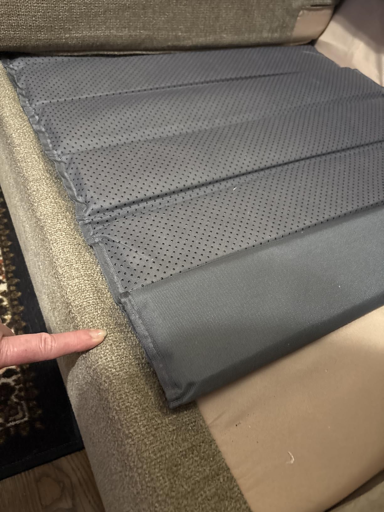 GORILLA GRIP Heavy Duty Couch Cushion Support Board to Fix Sagging Sofas, 21.5 x 70 Sofa, Thick Plywood Boards Add Strong Seat Supports, Stays in Place, Replacement Stuffing Under Couches, Grey customer photo 6