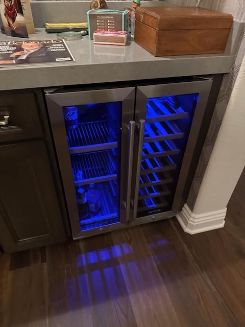 Large 200 Bottle Wine Fridge - 24 Inch Wine Cooler Refrigerator, Freestanding and Built-in Design, Upgraded Compressor Cooling, Intelligent Temperature Memory customer photo 2