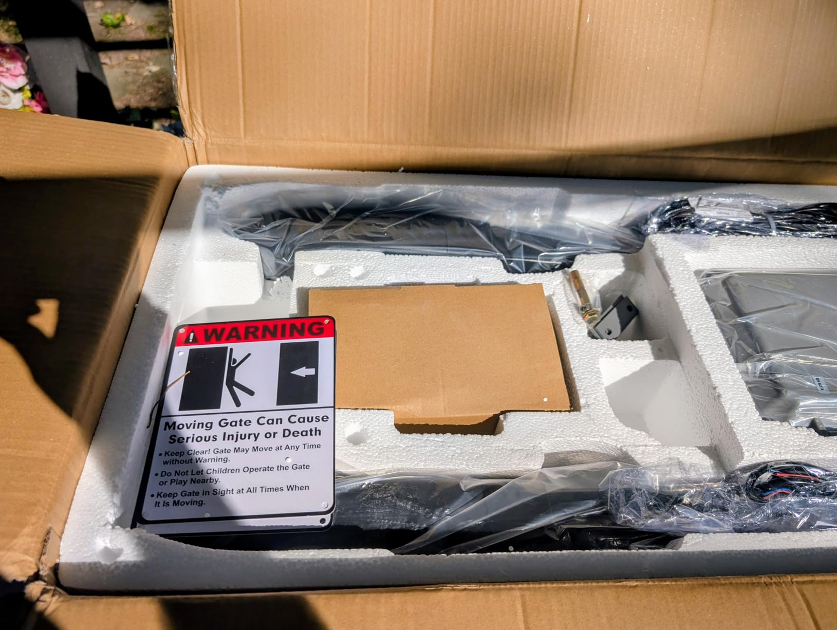 JUJIANG Automatic Gate Opener with Remote Complete Kit for Swing Gate Up to 770lb 16FT per Arm, Electric Gate Opener Medium Duty Dual Swing Gate Opener Automatic Gate Motor 60W AC Powered PKM-C026 customer photo 2