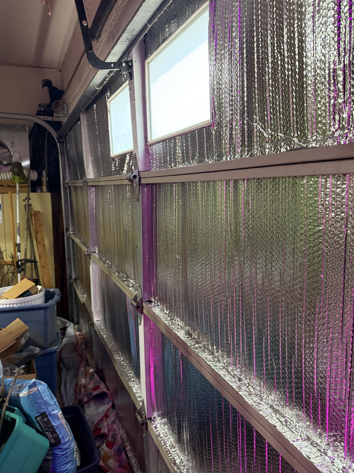 16P Garage Door Insulation Panels Kit Double Bubble Reflective Aluminum Foil 6MM Sheet Thermal Pre-Cut Insulation Shield with 120 Tapes customer photo 2