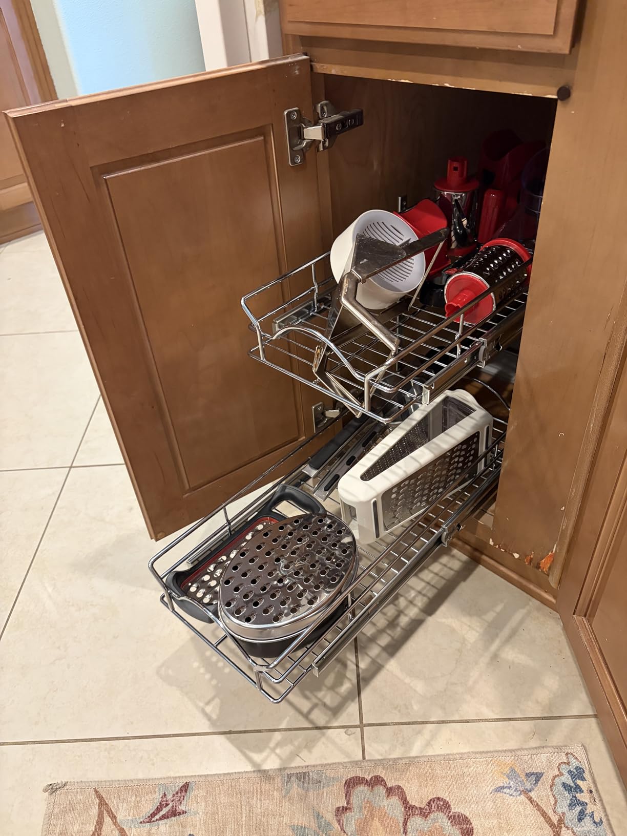 OCG 2 Tier Pull Out Cabinet Organizer (18.5