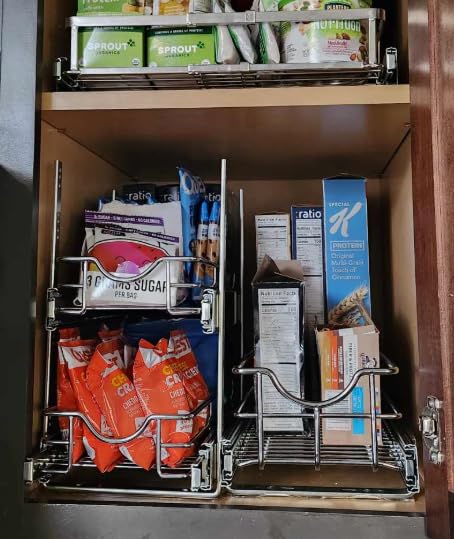 OCG 2 Tier Pull Out Cabinet Organizer (18.5