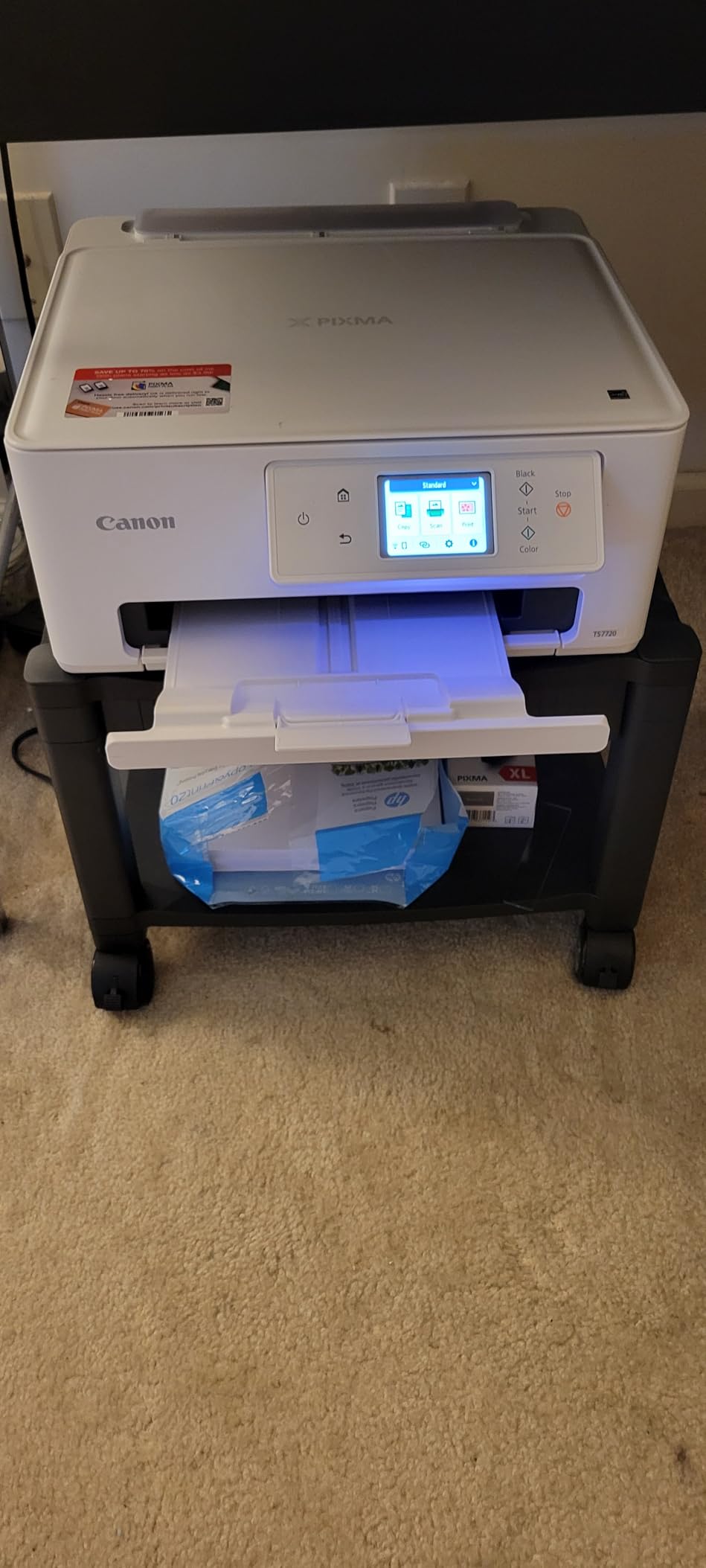 Canon PIXMA TS7720 Wireless All-in-One Color Inkjet Printer - Print, Copy, Scan - Auto Duplex, 15/10 PPM, 2.7