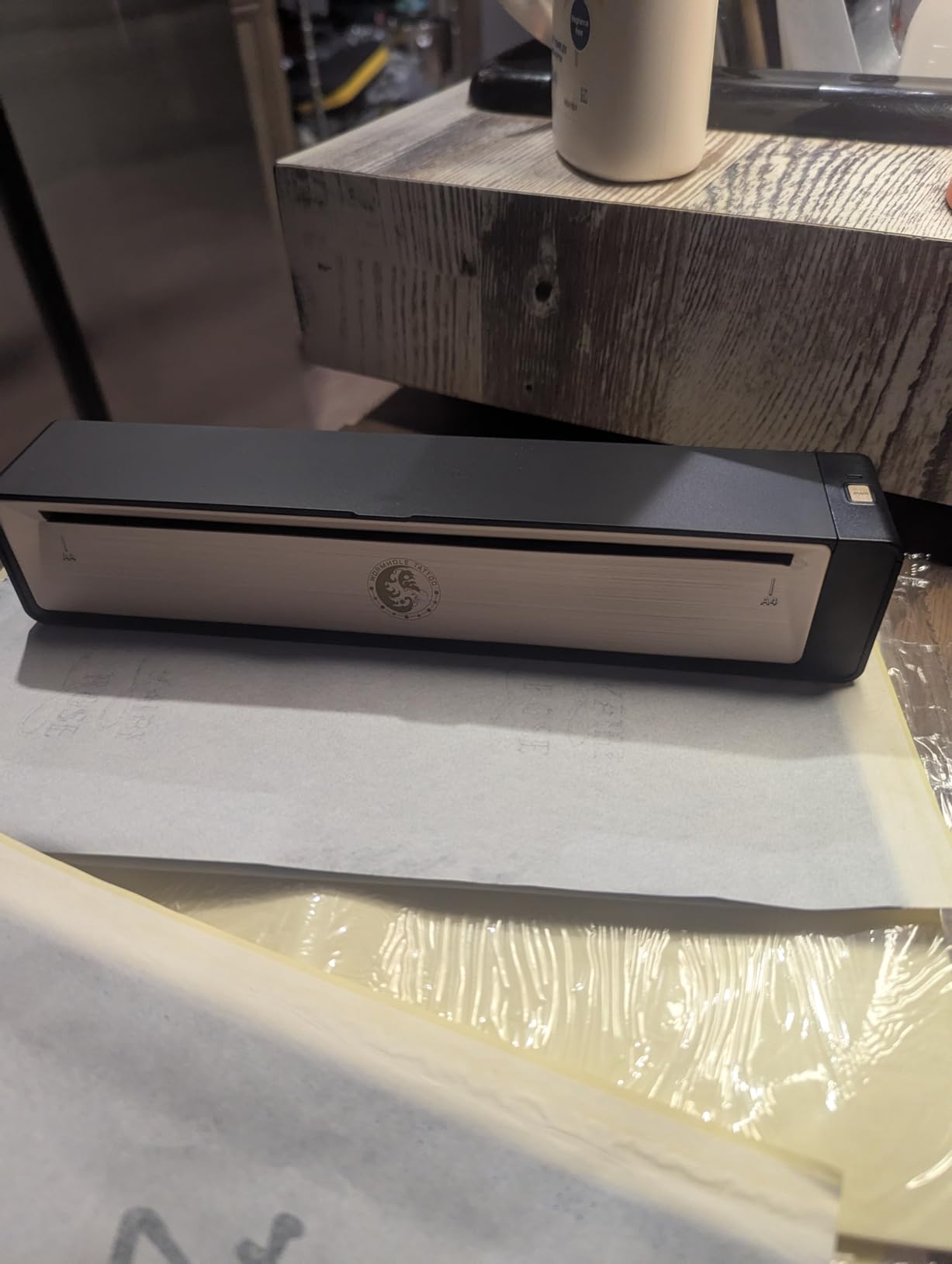 Wormhole Tattoo Stencil Printer, Wireless Bluetooth Tattoo Printer with 2500mAh Battery, Portable Tattoo Thermal Copier Machine Compatible with Smartphones & PC customer photo 2