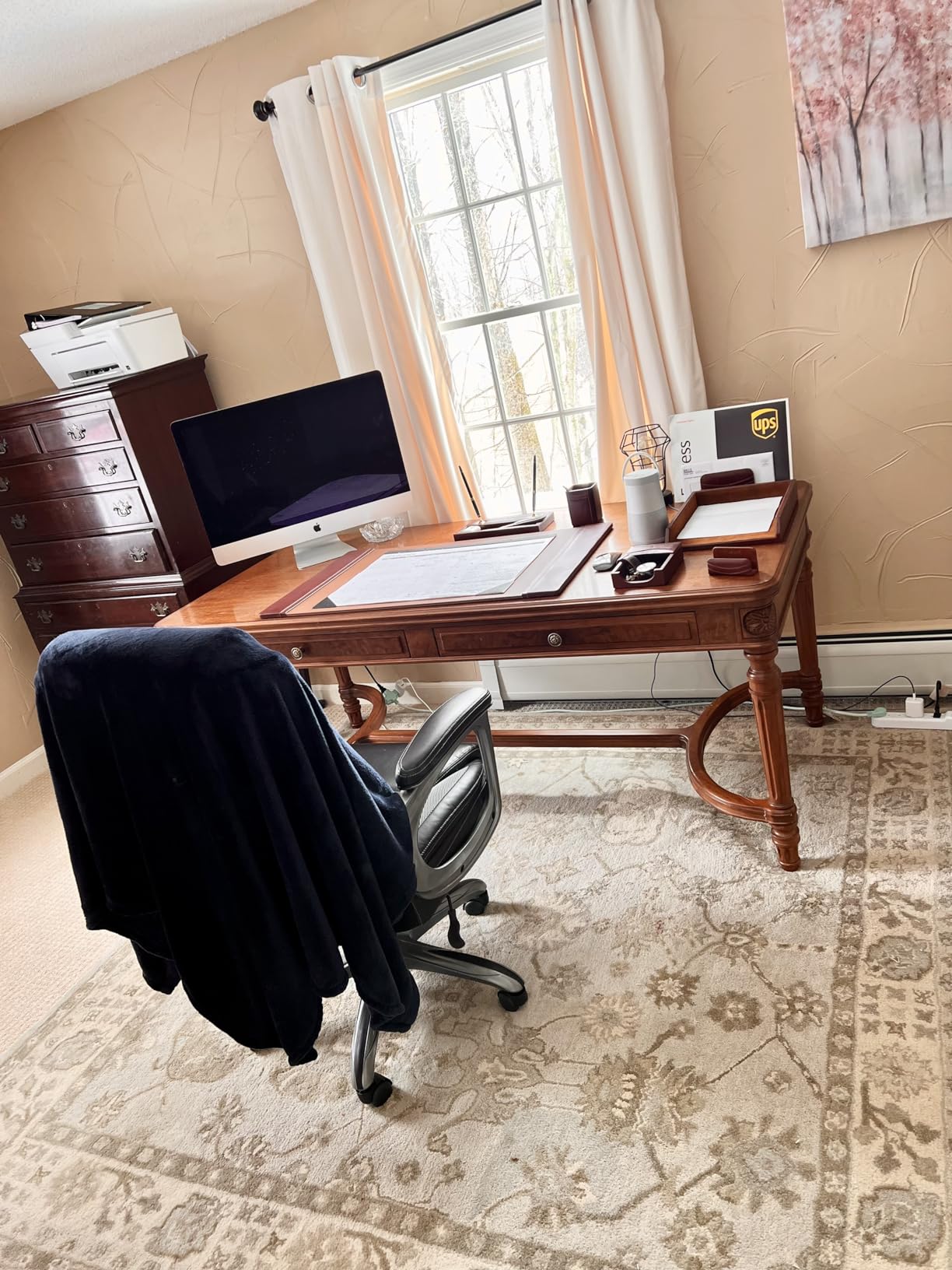 Dacasso Brown Crocodile Embossed Leather Luxury 7 Piece Desk Set - Blotter Pad & Desk Mat Organization Essentials - Executive Decor and Surface Protector customer photo 1