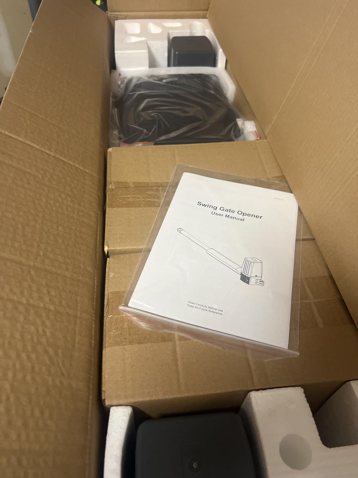 CO-Z ADSW4 Automatic Gate Opener Kit, Dual Swing Gate Openers for Doors up to 1300lb 20ft, Electric Driveway Gate Openers with Remote Kit Infrared Sensors Equipped Solar Battery Charging Compatible customer photo 2