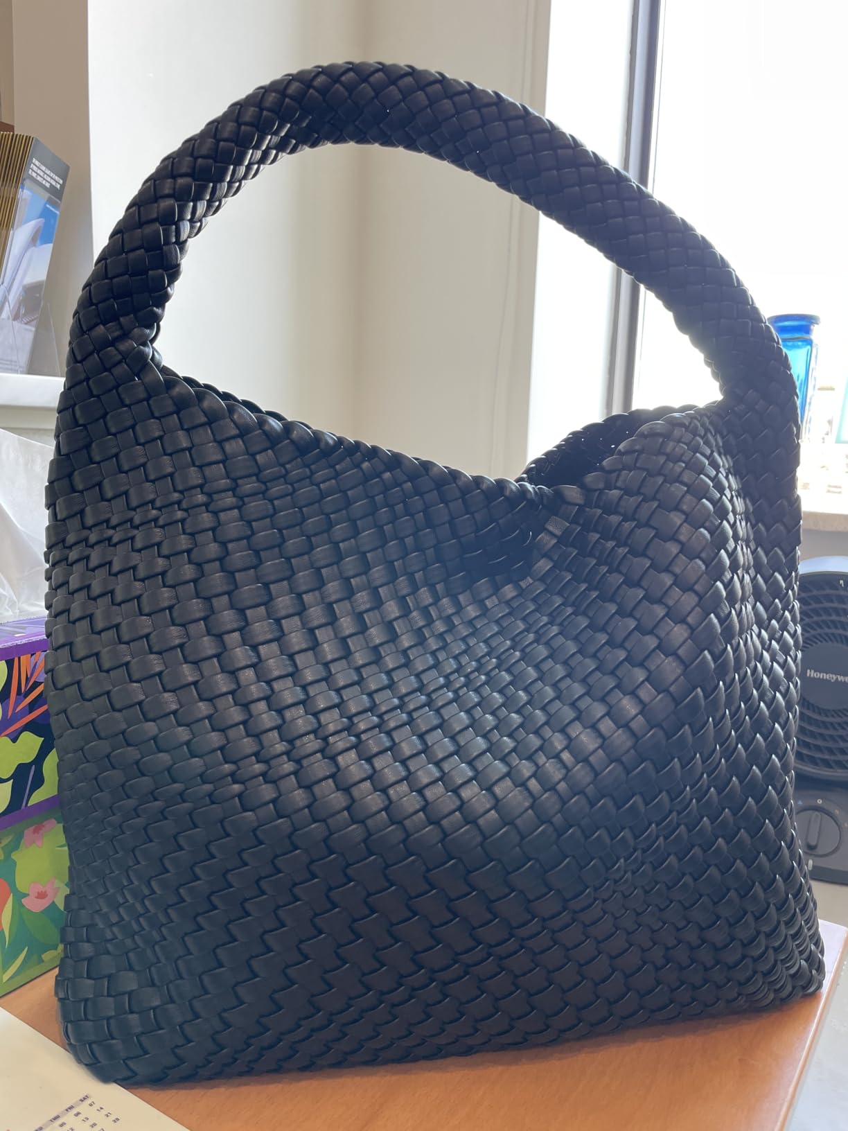 Geelyda Woven Tote Bag for Women with Purse, Fashion Shoulder Hobo Underarm Bags, Large Woven Handmade Work Commuter Day Bags customer photo 2