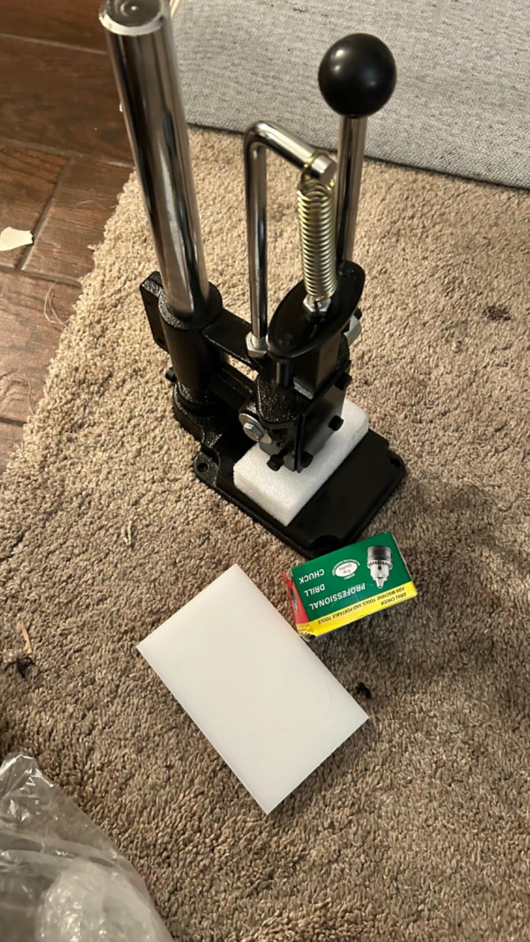 Leather Press Hole Puncher Upgraded Hand Punching Machine for DIY Leather Craft Punching Holes Cutting,Forming Pressing,Install Rivets and Snap Buttons customer photo 2