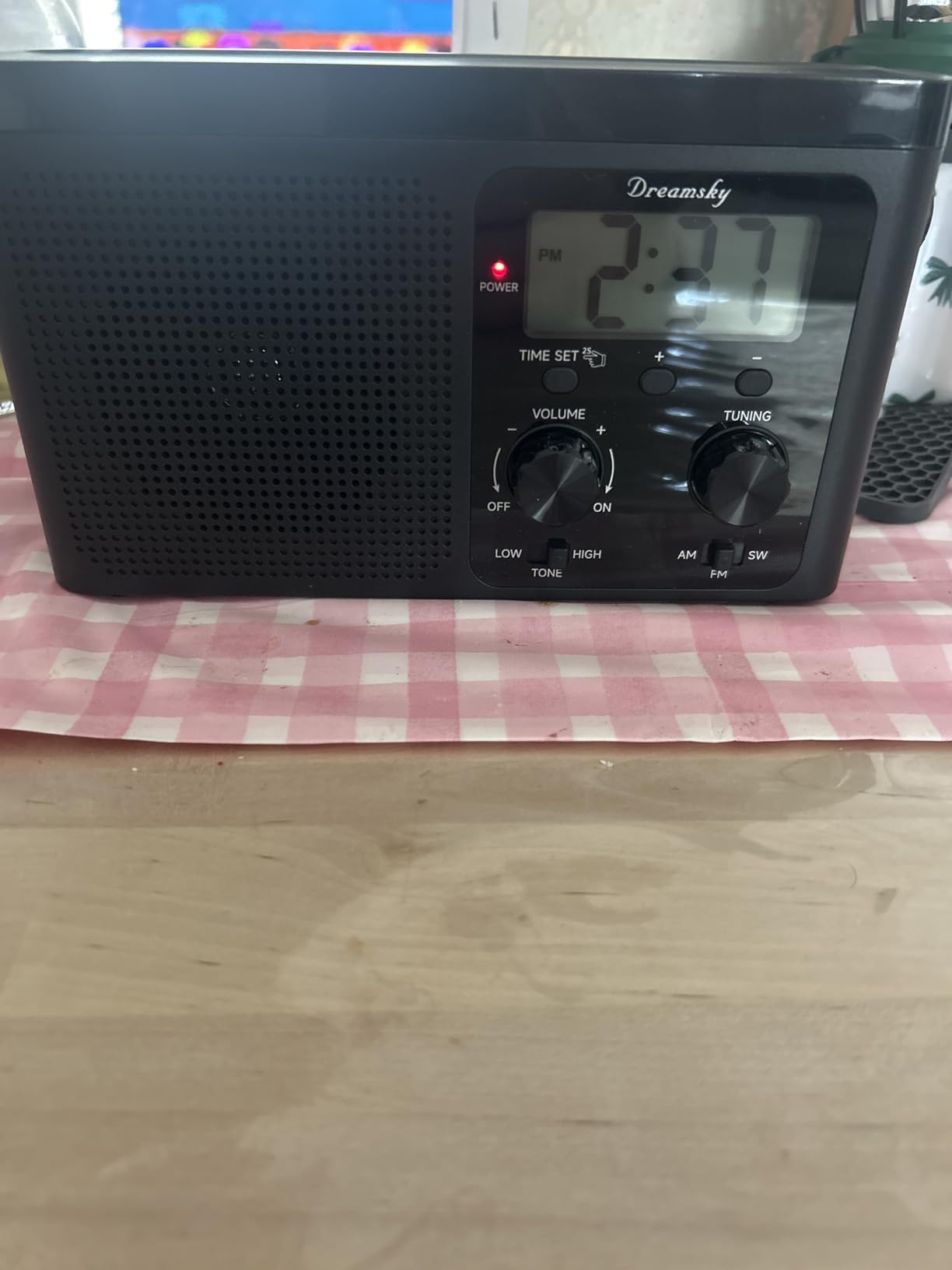 DreamSky AM FM Radio Portable - Shortwave Radio Battery Powered or Plug in Wall for Home Outdoor, Strong Reception, Large Dial Easy to Use, Digital Time Display, Transistor Antenna, Seniors Small Gift customer photo 1