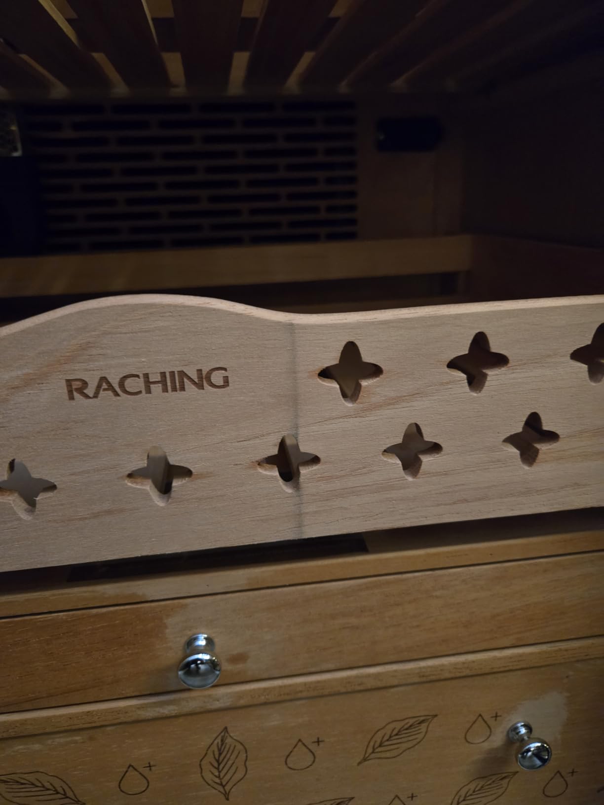 Cigar Climate Control Cabinet, Raching MON5800 Cigar Humidor Cabinet with Ammonia Removal, 570L Wood Frame Cabinet for Cigar Storing&Aging - Black customer photo 2