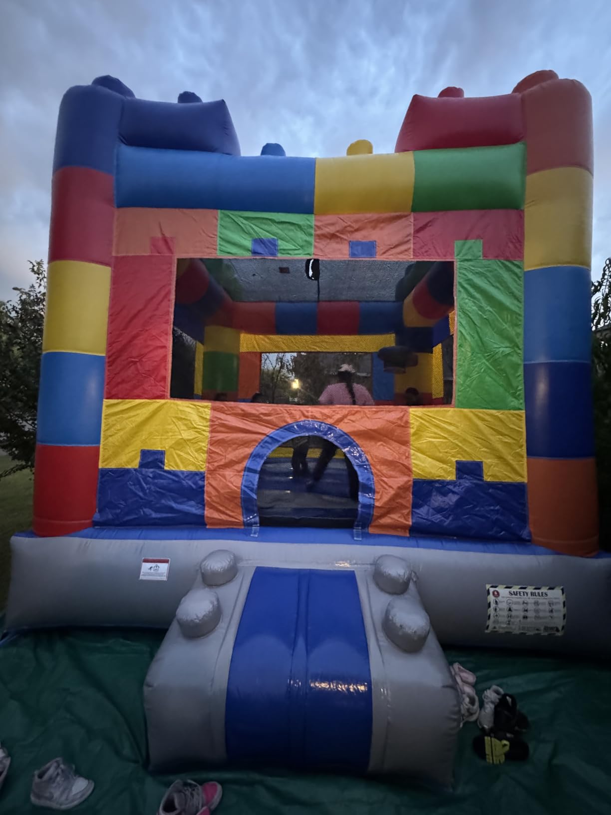 HeroKiddo 12.5'x13' Commercial Bounce House with Blower & Basketball Hoop; Durable 13' Tall Marble Vinyl Inflatable Jumper for Kids and Adults, Rental Quality, Indoor & Outdoor customer photo 2