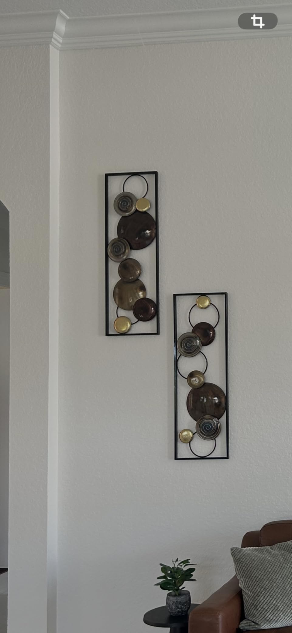 Luxenhome 2 Pieces Metal Wall Art, 35