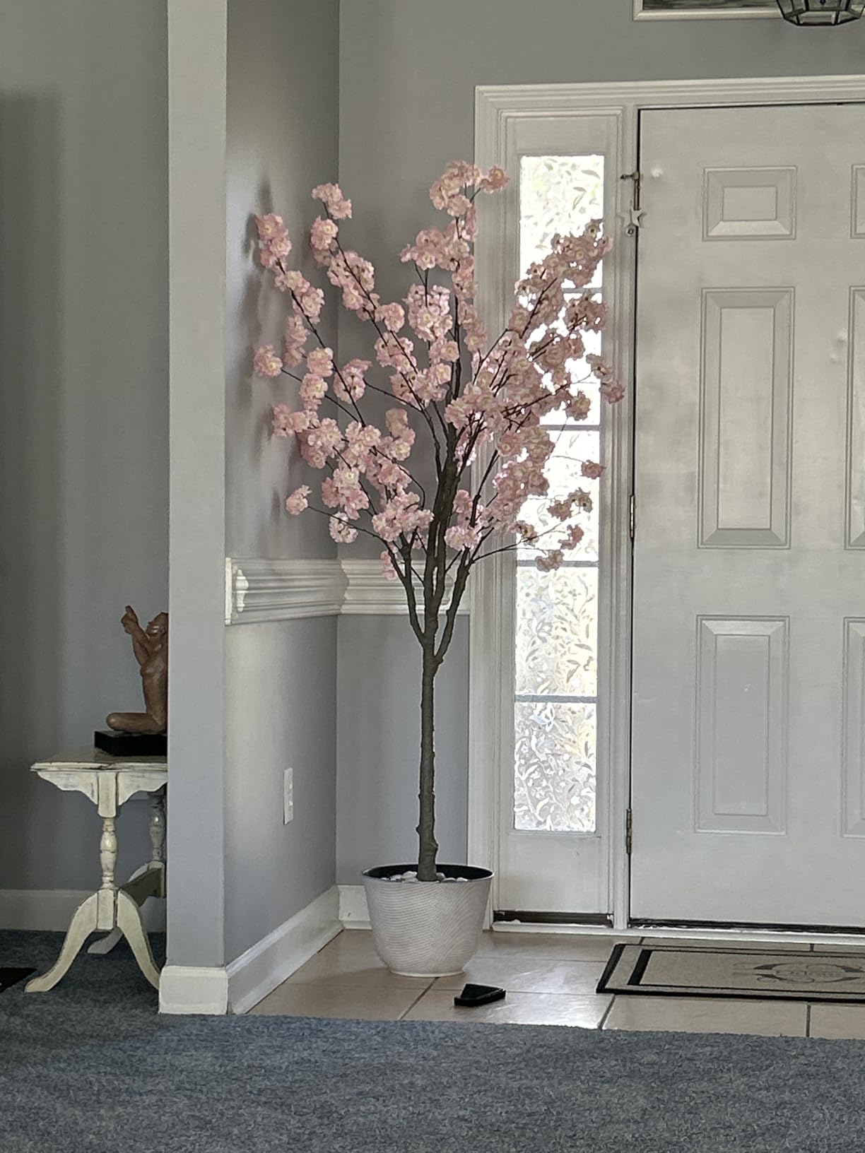 Nafresh Tall Artificial Cherry Blossom Tree 6Ft(72'), Realistic Potted Silk Faux Cherry Blossom, Indoor/Outdoor for Home, Office, Living Room, Bedroom, Porch customer photo 1