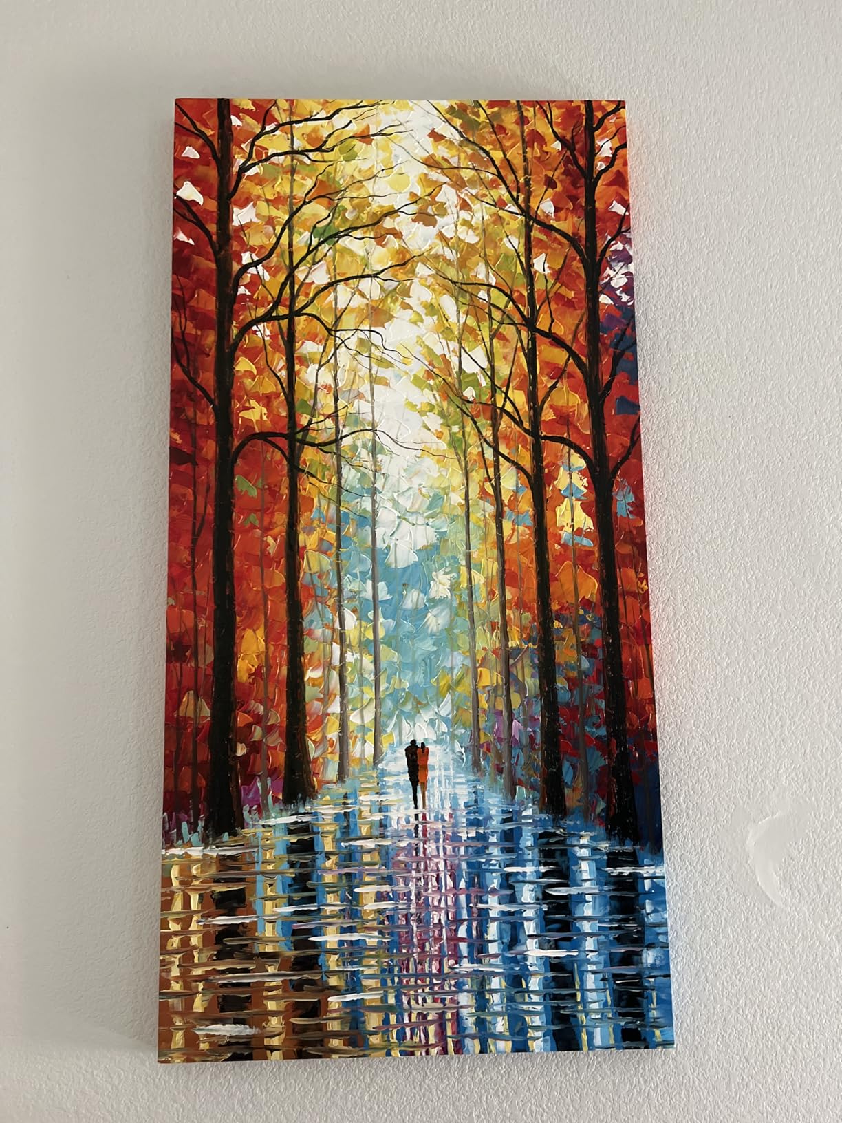 Art Forest Landscape Hand-Painted Art Oil Painting Natural Landscape Oil Painting Large Canvas Wall Art Decoration 30×60 Inches customer photo 1