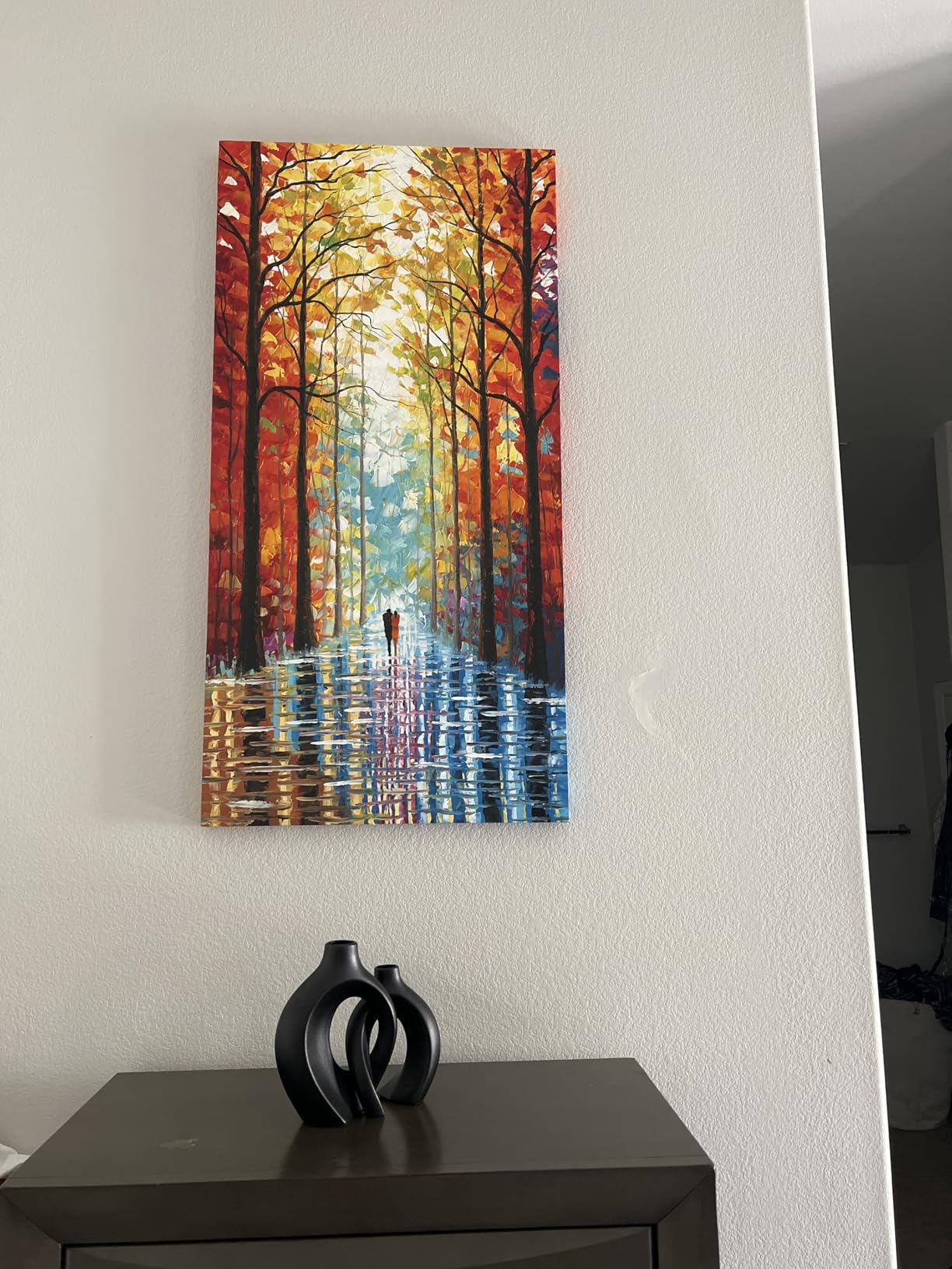 Art Forest Landscape Hand-Painted Art Oil Painting Natural Landscape Oil Painting Large Canvas Wall Art Decoration 30×60 Inches customer photo 2