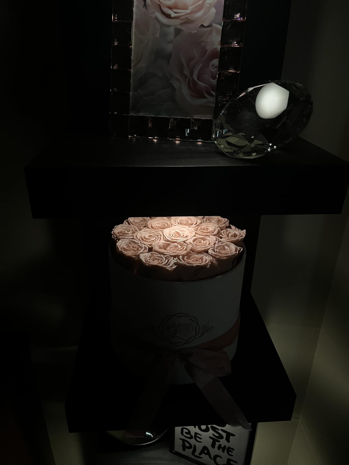 17 Flowers in a Luxury Suede Box, Birthday Gifts for Women, Preserved Flowers, Mothers Day Roses Gift for Mom, White customer photo 2