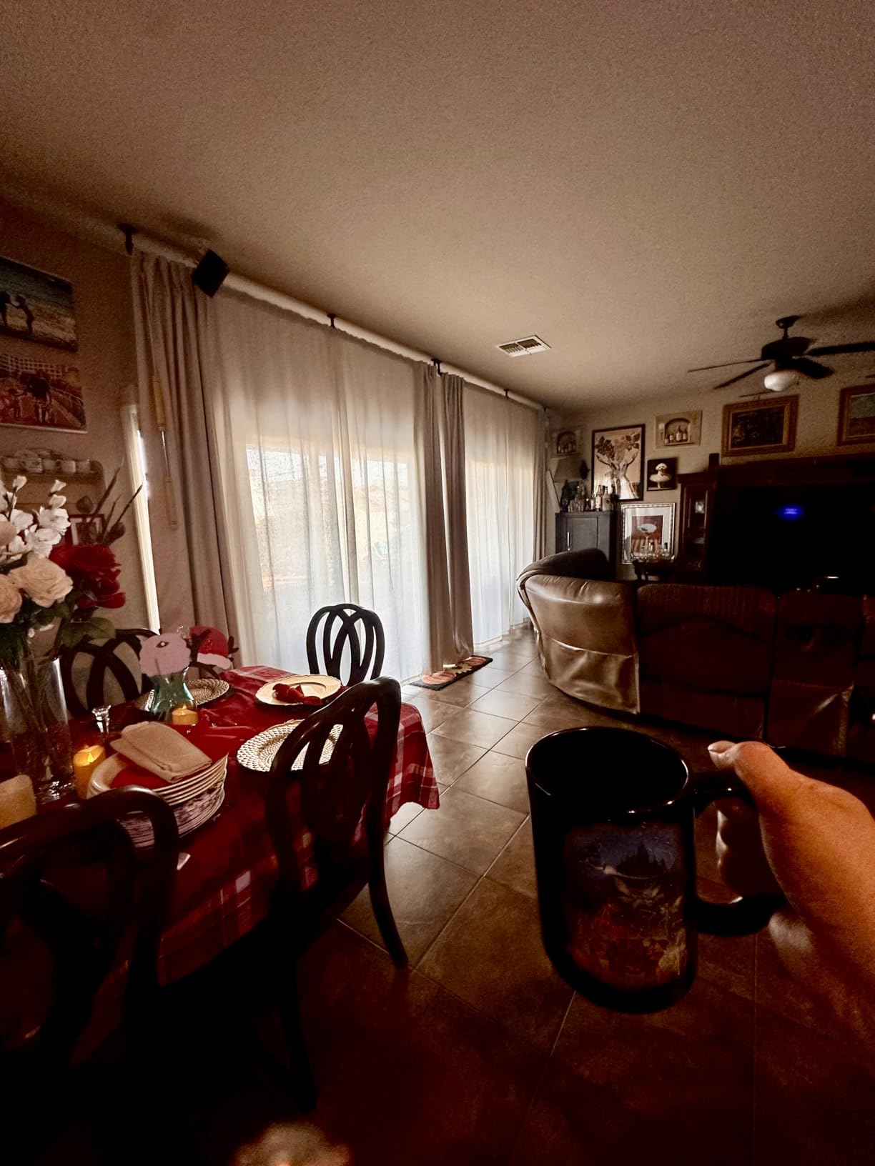 PANELSBURG Ceiling to Floor White 120 Inches Long Curtains for Living Room 2 Panels Set, Back Tab 10 FT Coastal White Linen Semi Sheer High Ceiling Curtain for Large Windows, 10 Foot Curtains customer photo 2