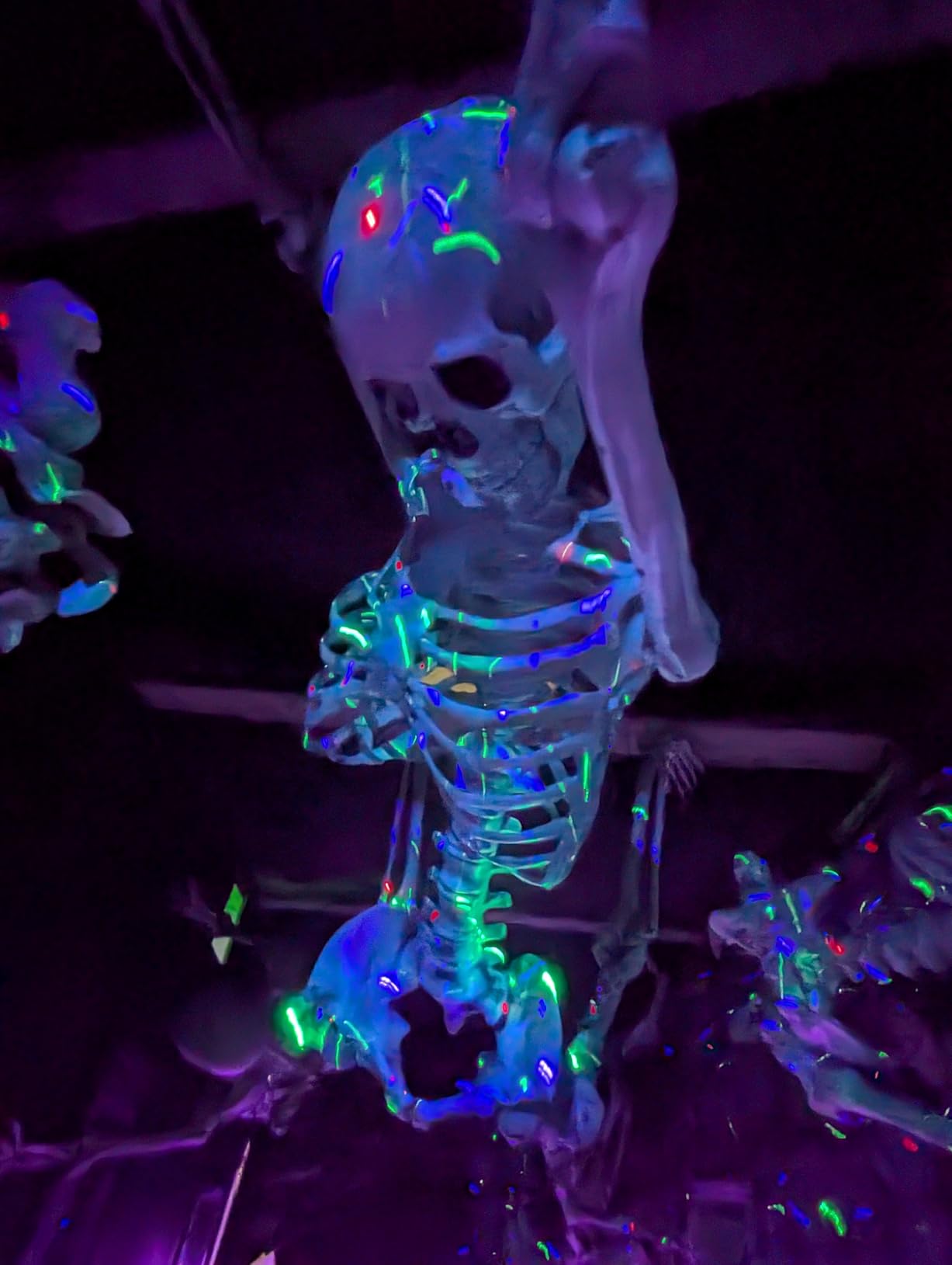 Outdoor RGB Laser Projector Lights, Moving 3 Color Starry Sky & Firefly Effects Projection Light with RF Control, IP65 Outdoor Holiday Landscape Decor for Christmas Halloween Parties Garden New Year customer photo 2