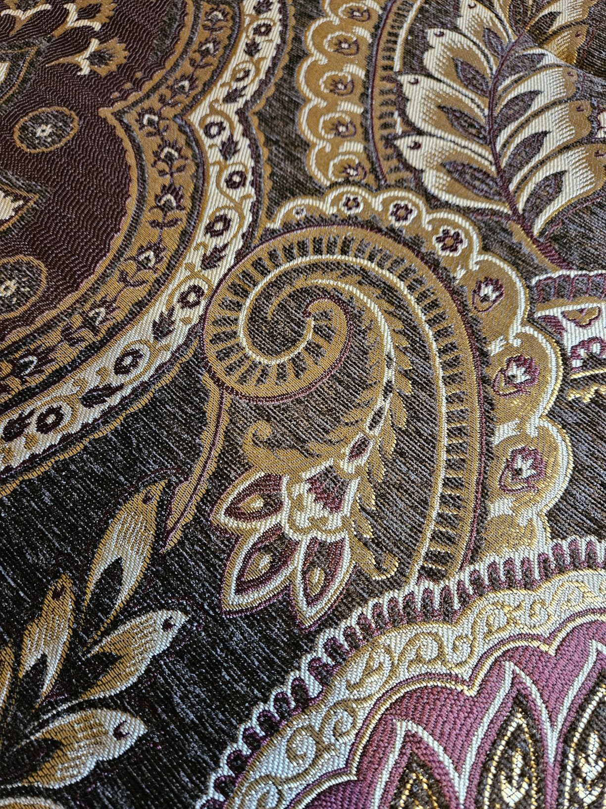 Croscill Julius Luxe Chenille Jacquard Damask Comforter Set, California King, Blue/Grey 4 Piece customer photo 1