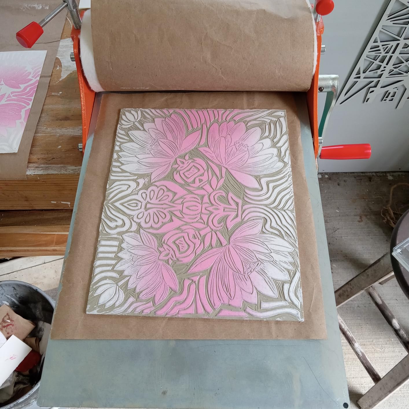 Printing Press,Basic Etching Machine, Letterpress Machine,All Metal Structure,Durable Professional Printing Machine for Monochrome Printing and Etching, Printing Size 11