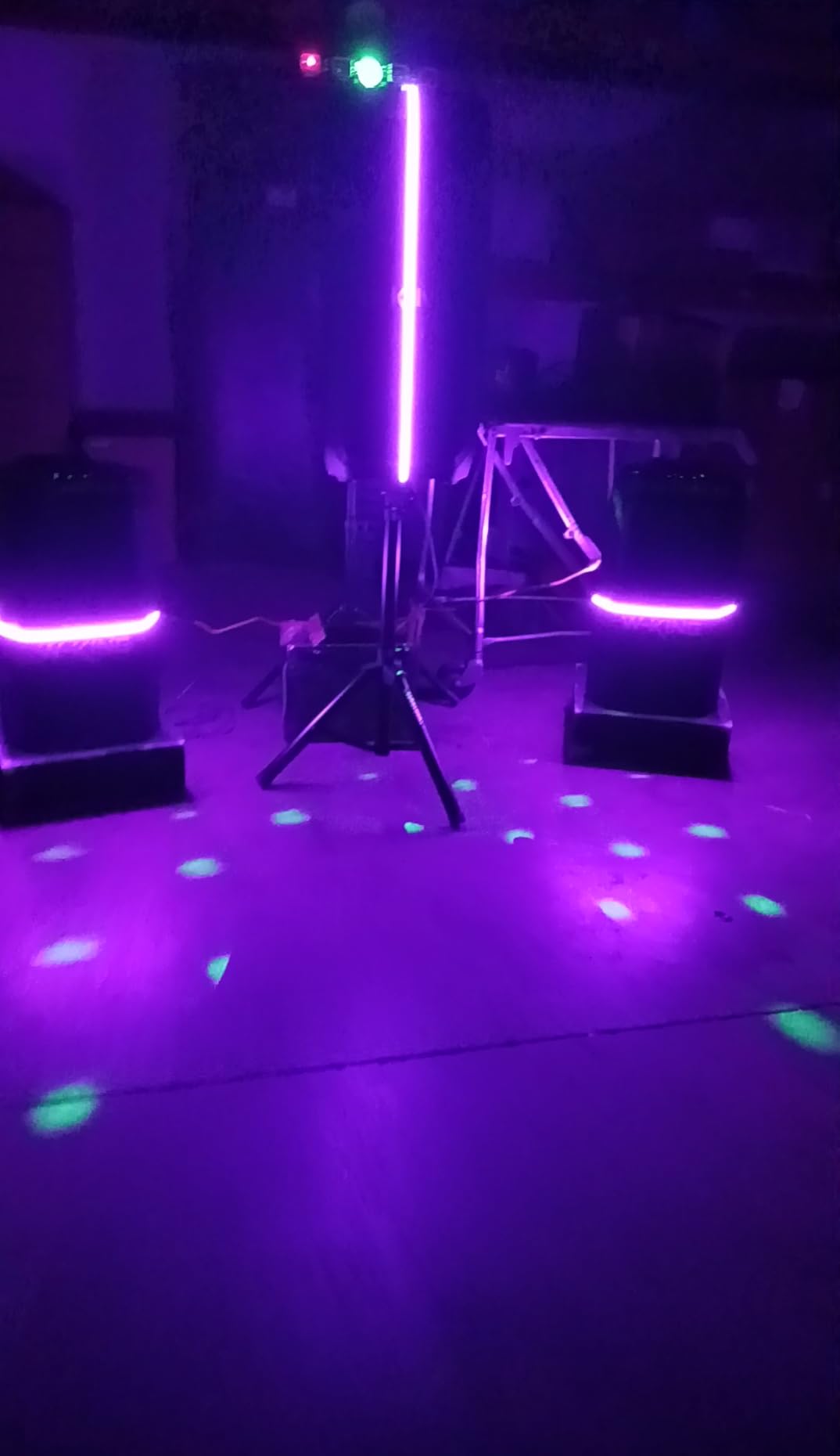 DJ Light with Stand, Pro 6 in 1 DMX & Sound Activated Laser Show Machine with Disco Ball Lights, RGBW & UV Strobe Party Lights with Dj Light Stand for Home Party Gig Bar Stage Lighting customer photo 2