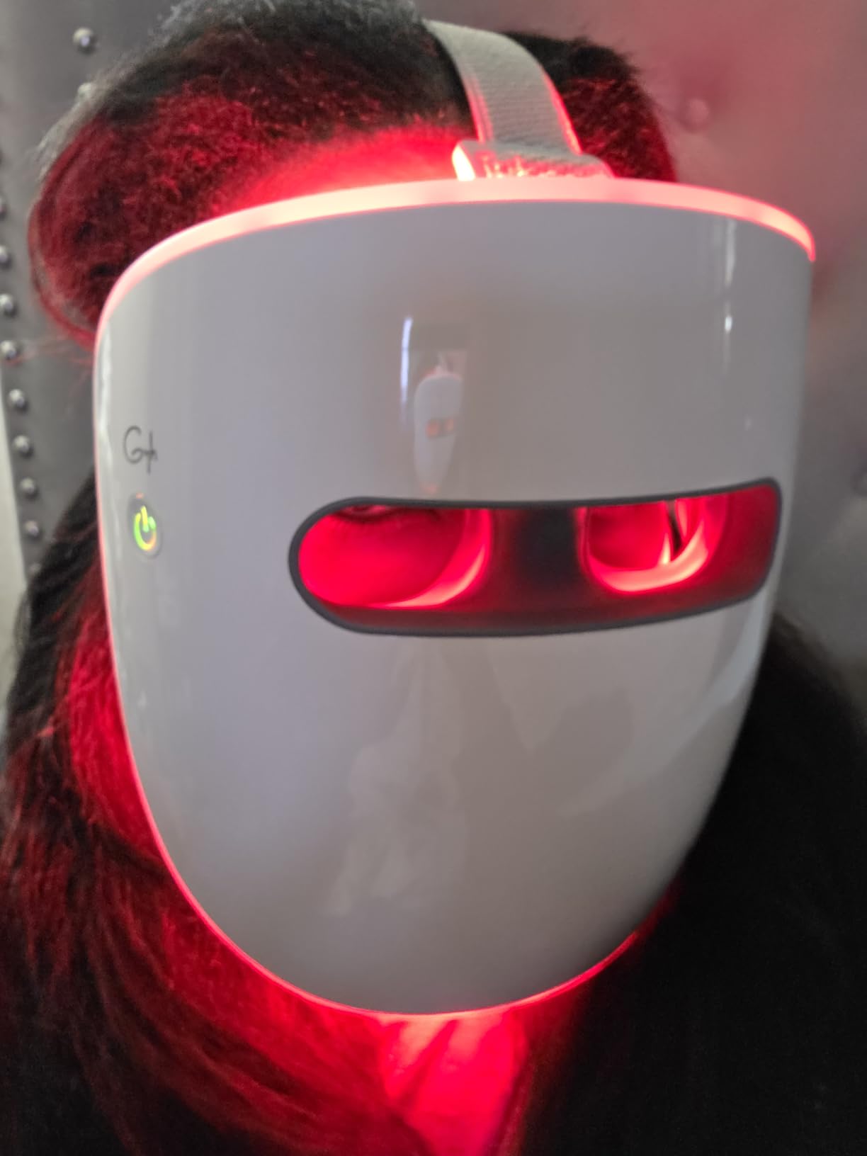 GYH 8-Color LED Face Mask Light Therapy, Red Light Therapy for Face, FSA/HSA Eligible, Wireless High Dose Green, Blue, Infrared Light Therapy Mask for Skin Care & Anti-aging, Cloud-SSS (RB-080) customer photo 1