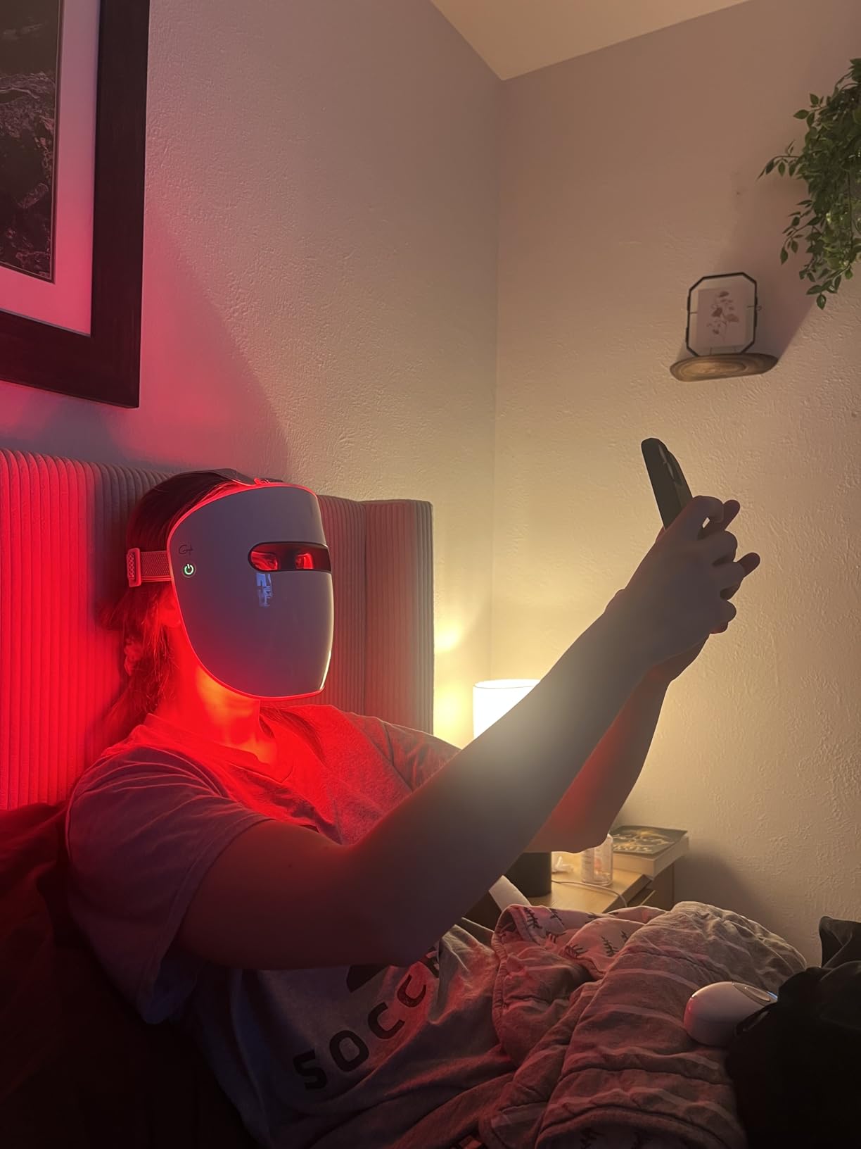 GYH 8-Color LED Face Mask Light Therapy, Red Light Therapy for Face, FSA/HSA Eligible, Wireless High Dose Green, Blue, Infrared Light Therapy Mask for Skin Care & Anti-aging, Cloud-SSS (RB-080) customer photo 2