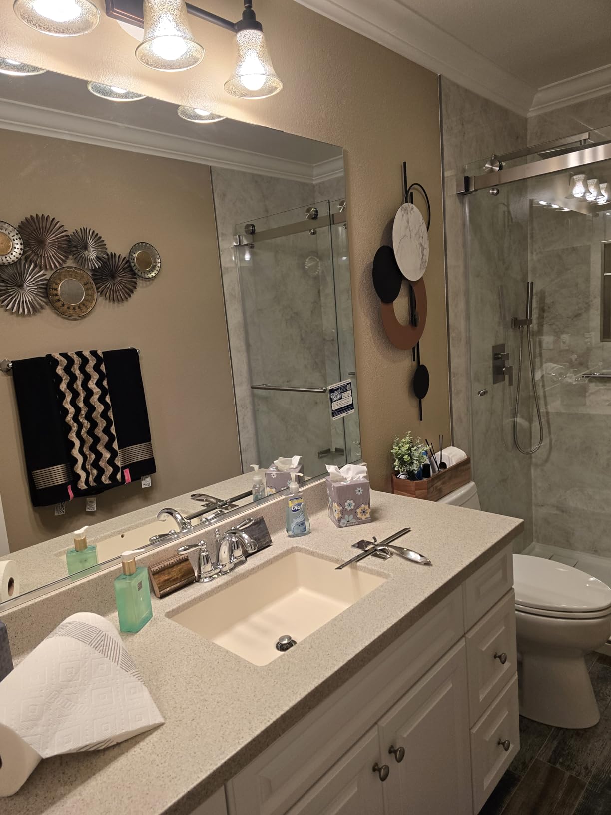 HEBOIX Large Metal Wall Decor Modern Metal Wall Art 3D Wall Sculptures Handmade Wall Hanging Decoration customer photo 1