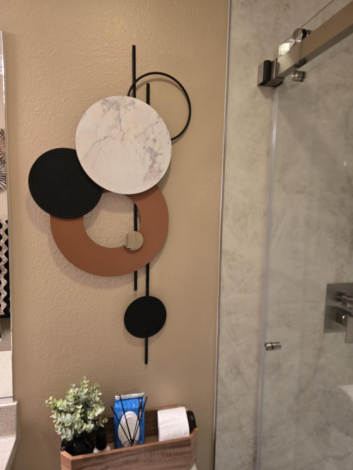 HEBOIX Large Metal Wall Decor Modern Metal Wall Art 3D Wall Sculptures Handmade Wall Hanging Decoration customer photo 2