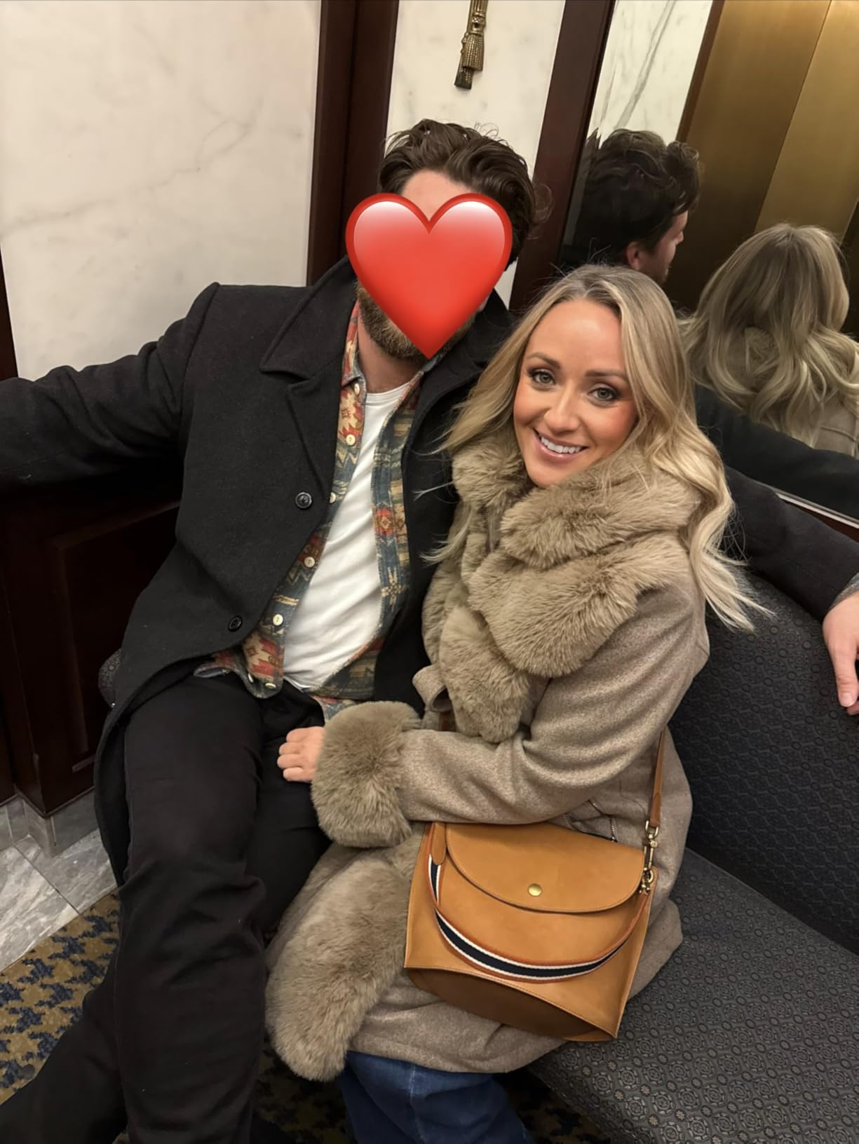 Bellivera Faux Fur Jacket Women Fur-lined Winter Thicken Parka Long Sleeve Coat with Belt customer photo 2