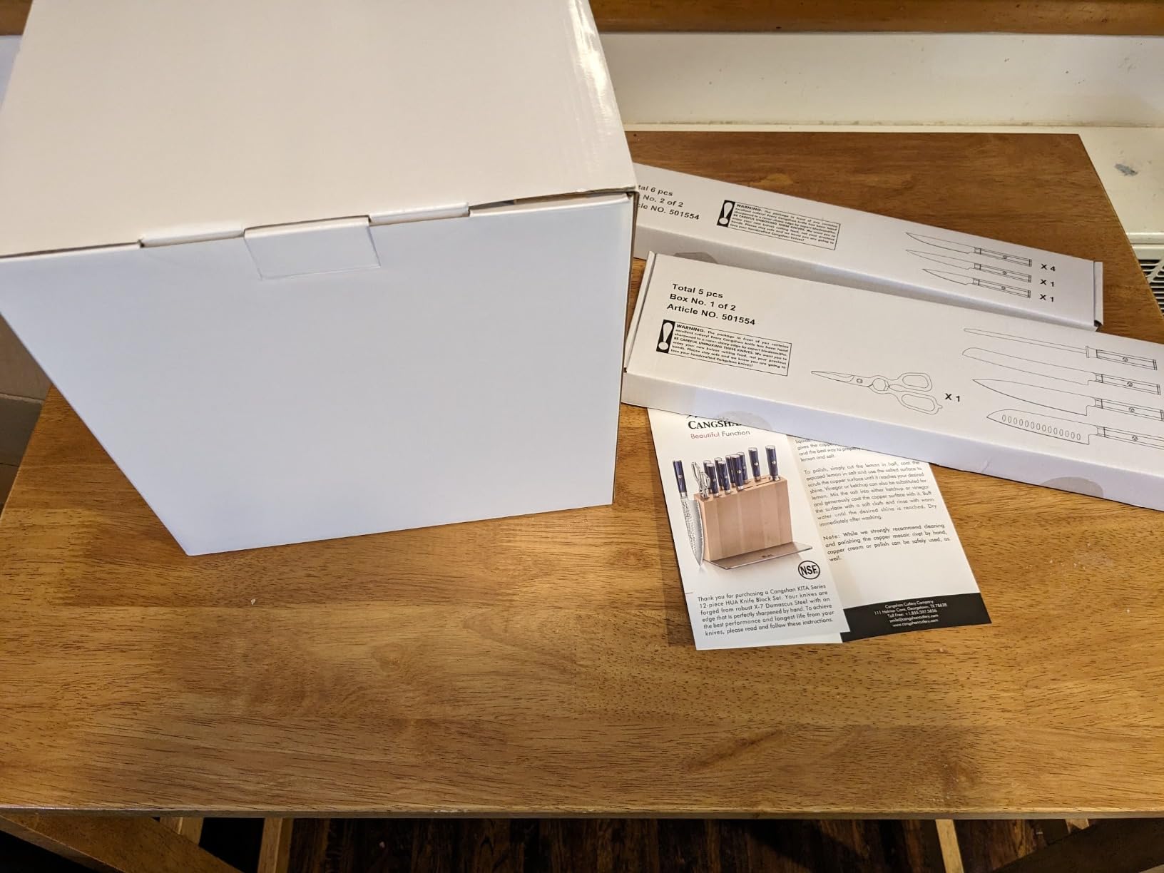 Cangshan KITA Series 12-Piece Knife Block Set, HUA Ash Wood Block customer photo 2