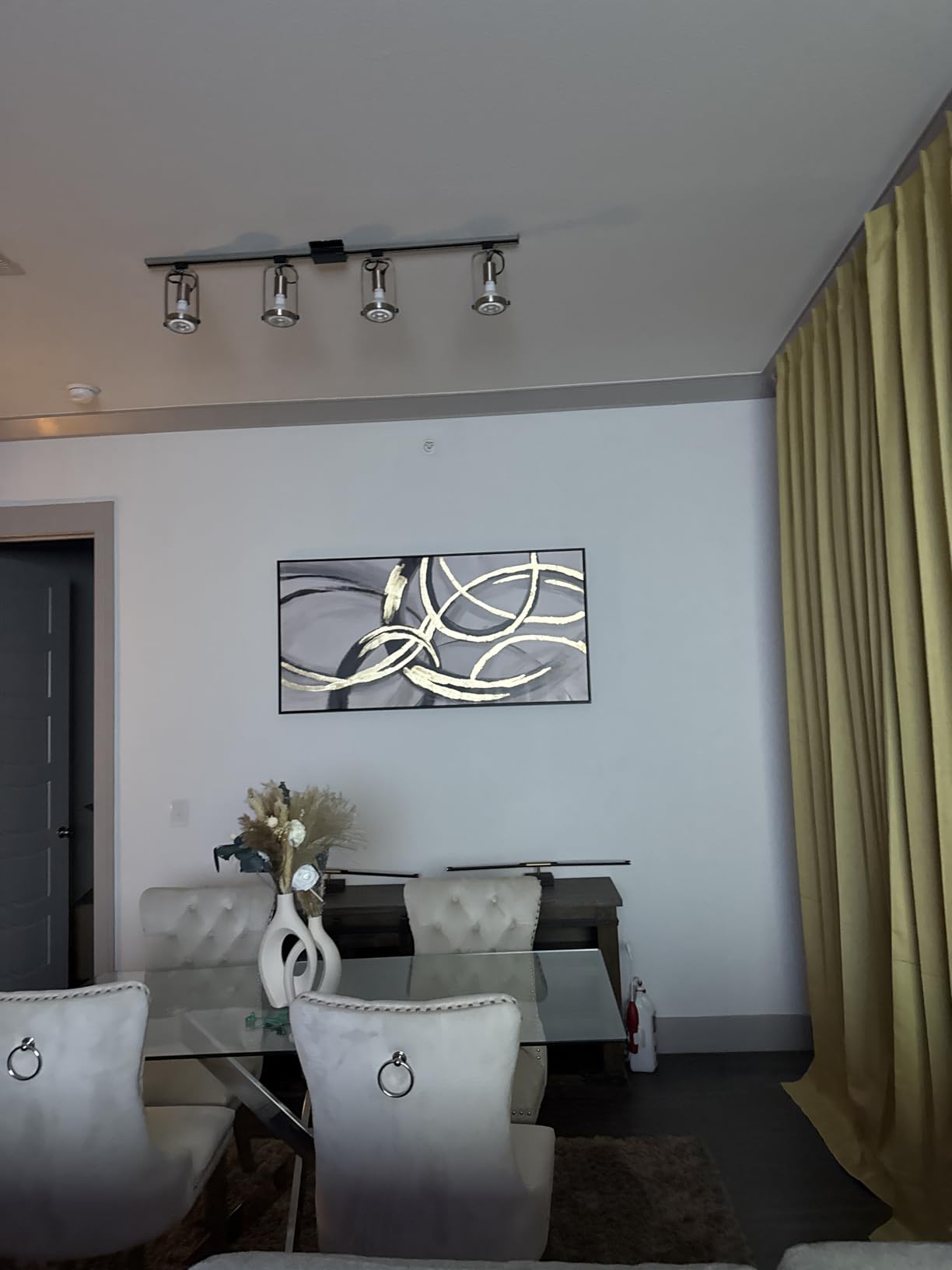 Kureful Large Canvas Wall Art Minimalist Decor Living Room Pictures Grey Wall Decor Hand Painted Artwork for Bedroom Kitchen Hotel Wall Decoration 30x60 Inch customer photo 2