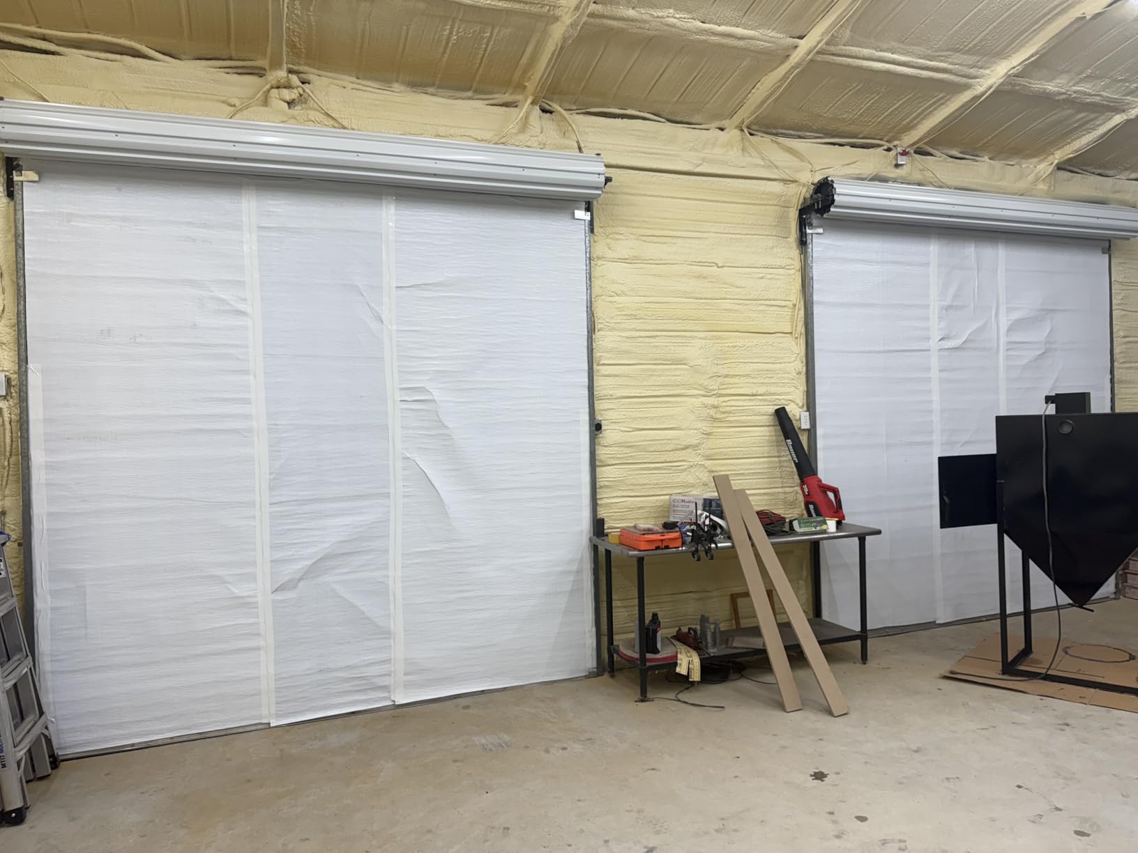BlueTex Roll Up Garage Door Insulation Kit for Cooling Down Metal Buildings - Easy to Install Complete Insulation for 2 Garage Doors Up to 10'x10' or Large Single Door customer photo 2
