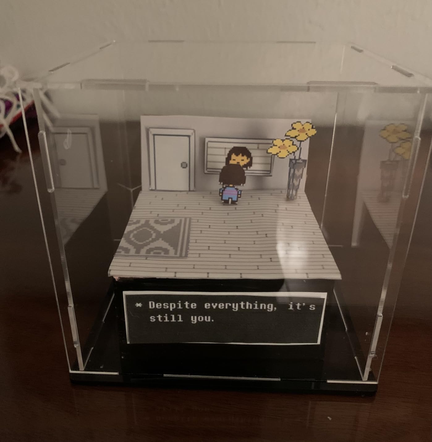 LANSCOERY Large Acrylic Display Case, 20x16x18 in, Upgraded Thickened UV-Resistant Showcase, 10mm Heavy Duty Matte Base, 98% Clarity Dustproof Box for Statues & Memorabilia customer photo 2