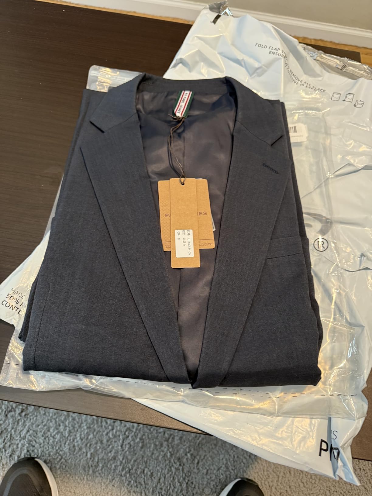 PJ PAUL JONES Men's Lightweight Sport Coat Casual One Button Blazer Breathable Sportcoat customer photo 1