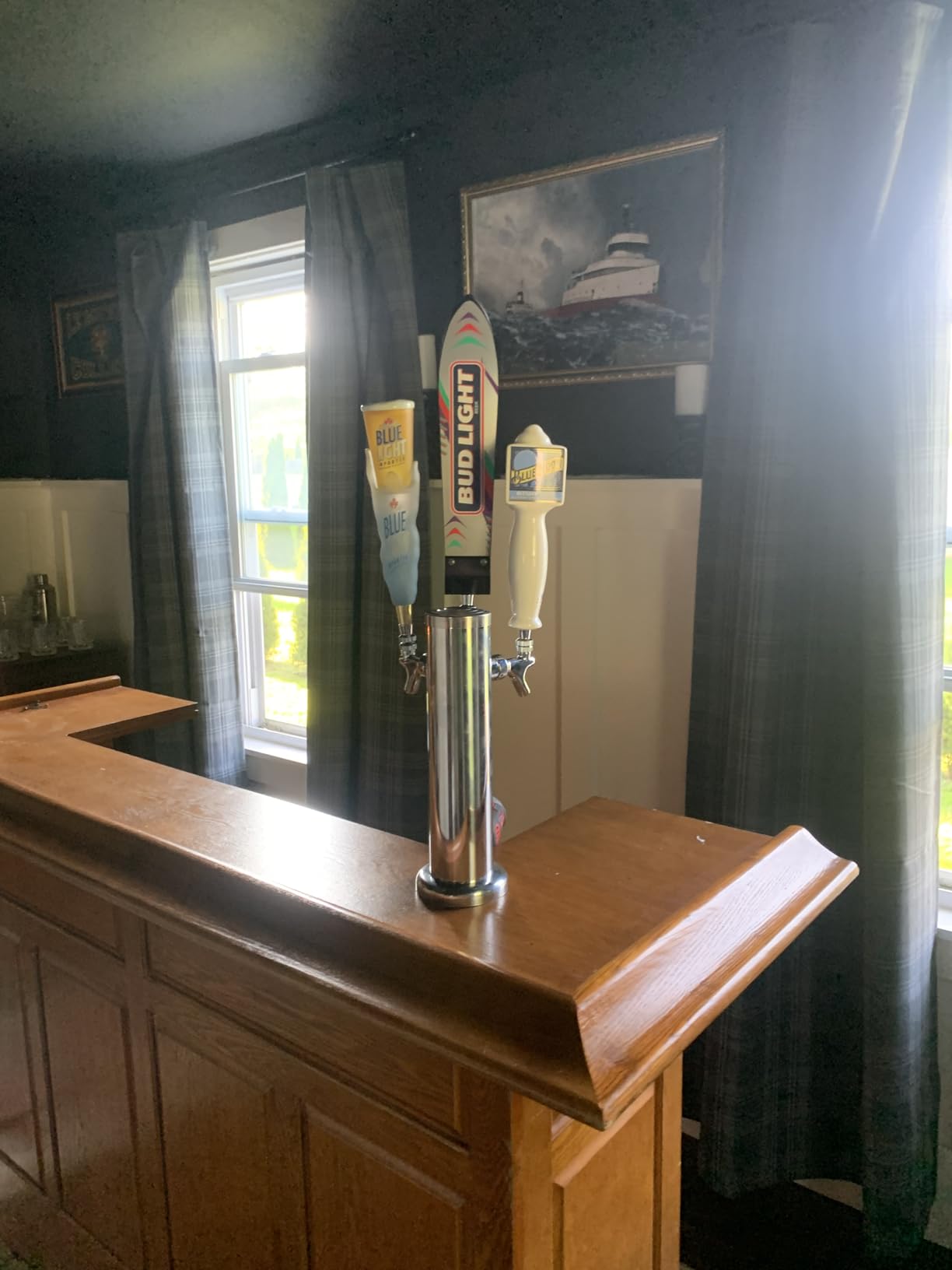3 Tap Kegerator Tower Beer Tap Tower, Stainless Core Beer Faucet Dispenser with Pre-installed Beer Lines, Draft Beer Keg Tower with Kegerator Parts for Homebrew customer photo 1