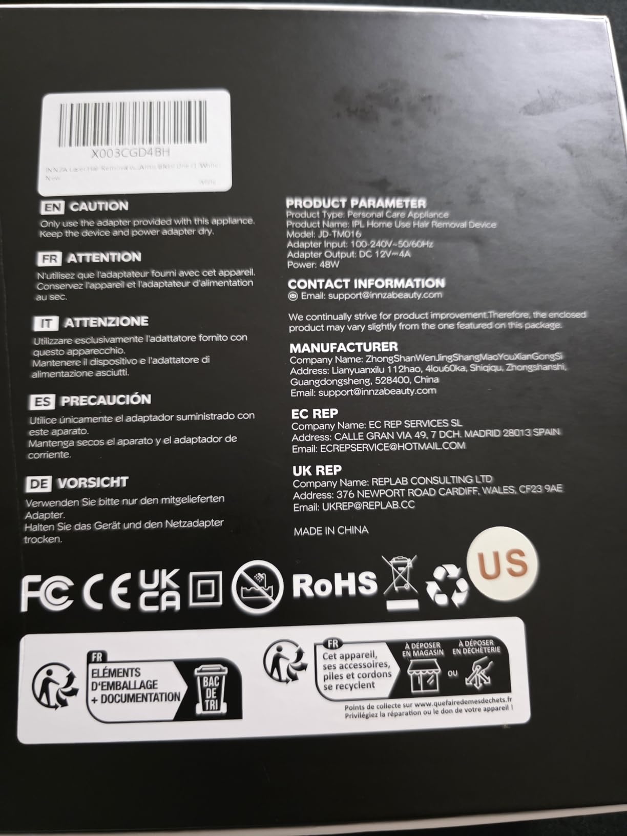 INNZA IPL Hair Removal with Ice Cooling Care Function for Women, Long-Lasting Results, 999,999 Flashes Painless Hair Removal, Hair Removal Device for Armpits Legs Arms Bikini Line, Corded customer photo 2