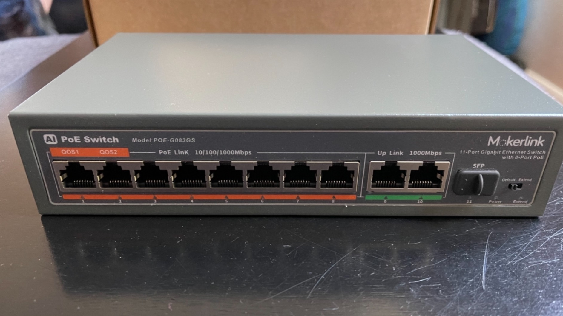 MokerLink 8 Port 10G SFP+ Managed Fiber Switch, 1G/10G SFP Slot, L3 Web/CLI Managed, 160Gbps Bandwidth Desktop|Rackmount Network Switch customer photo 1