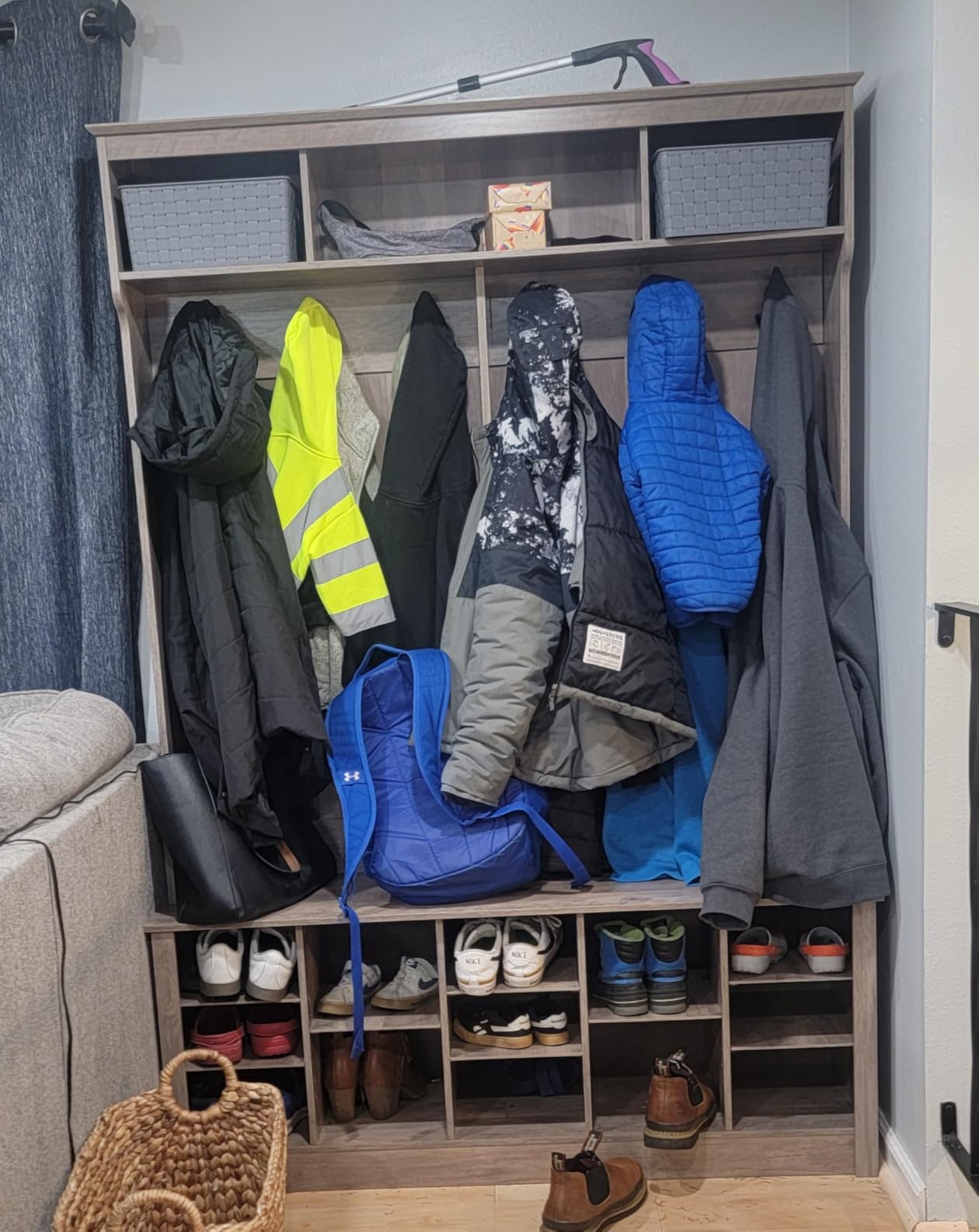 Hall Tree with Bench and Shoe Storage, 53