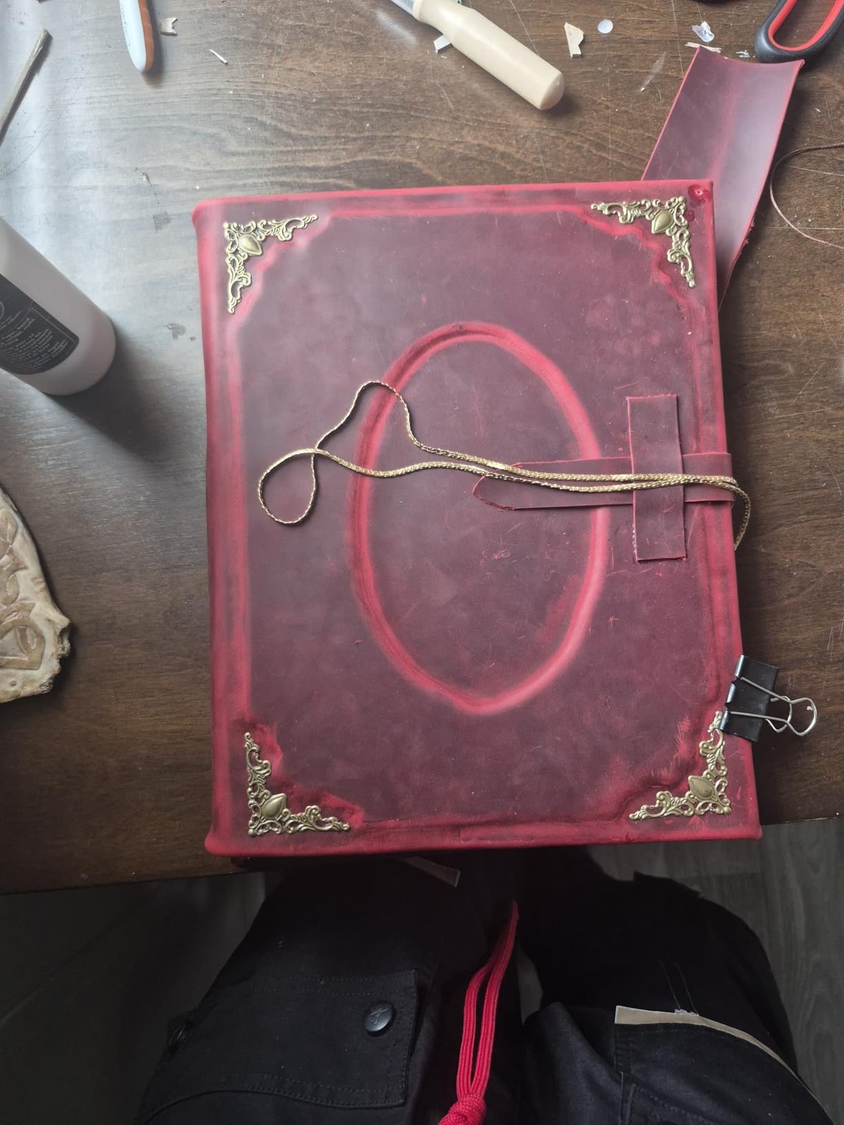 Bamboo Wooden Book Press for Bookbinding - Portable Bookbinding Machine and Book Press (11.6 x 7.9 inches) customer photo 1