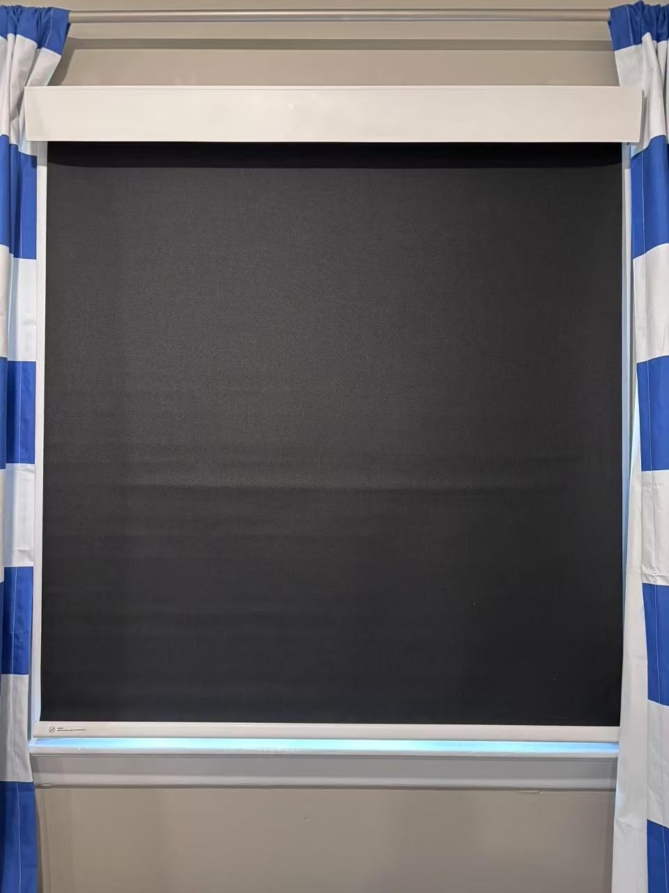 Motorized Blinds No Drill Automatic Roller Shades with Remote Control Smart Electric Window Blinds (White, 35 x 72) customer photo 2