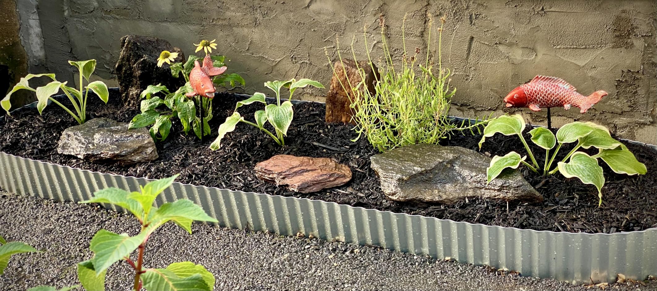 Garden Statues Koi Fish Decor Outdoor Garden Fish Statues, Set of 2 Antique Copper Koi Art Sculptures for Patio, Backyard, Pond and Home Decor customer photo 2