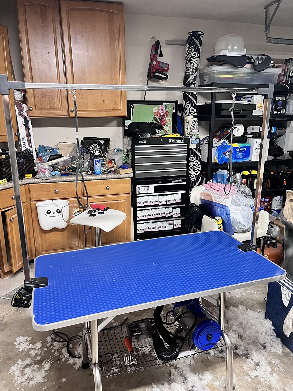 Hydraulic Pet Dog Grooming Table for Large Dogs, Heavy Duty Grooming Table with Adjustable Arm Noose, Maximum Capacity Up to 330 lbs, 42.5''/Black customer photo 1