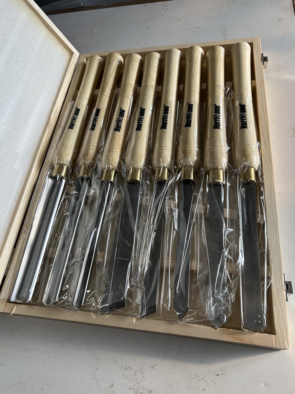HURRICANE 8pc Wood Lathe Chisel Set with Wooden Box, HSS Wood Turning Tools for Woodworking, for Precision Cutting and Smooth, Detailed Projects customer photo 1